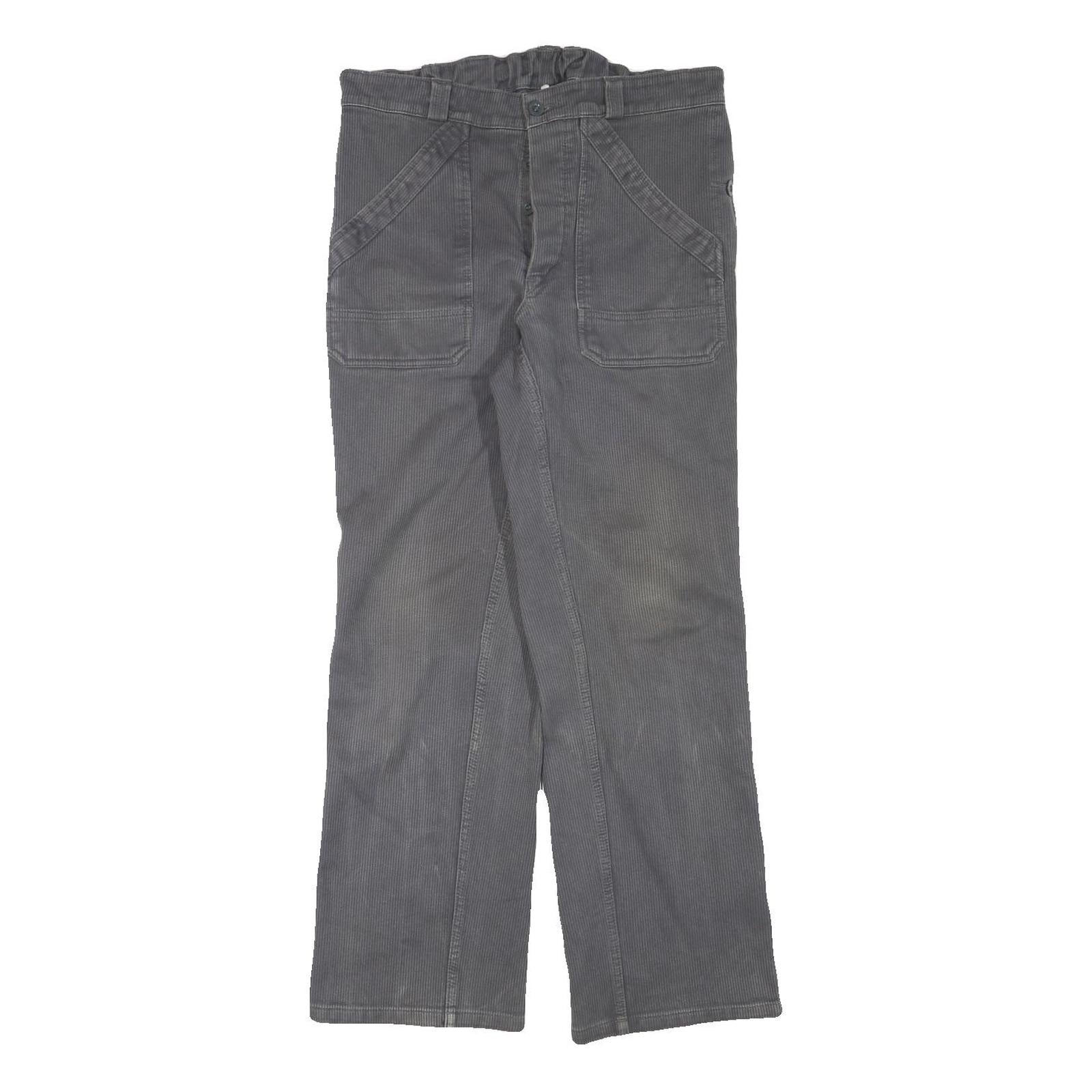Buy Mens Grey Cotton Blend Regular Fit Straight Trousers W32 L30 Button Closure Refurbished - $20.79 Mens Grey Cotton Blend Regular Fit Straight Trousers W32 L30 Button Closure Refurbished - N/A refurbished available on Cerqular