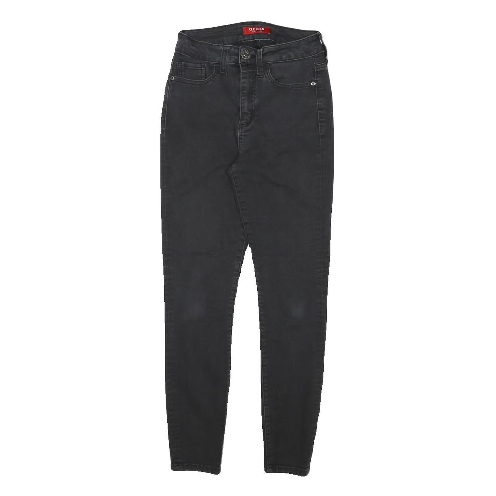 GUESS Womens Slim Fit Black Denim Skinny Jeans Cotton Blend Zip W22 L25 Refurbished - N/A refurbished available on Cerqular