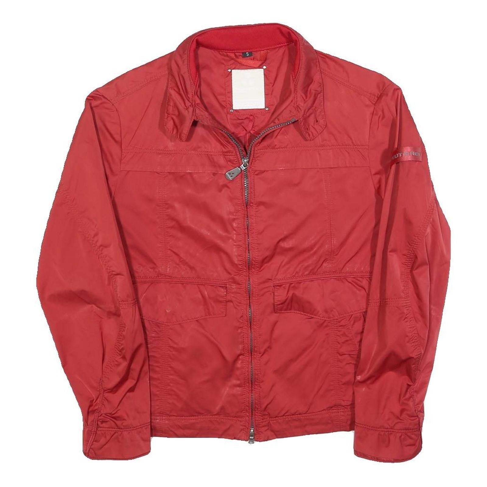 PEUTEREY Womens Red Jacket S Polyester Blend Plain Zip Lightweight Stylish Refurbished - N/A refurbished available on Cerqular