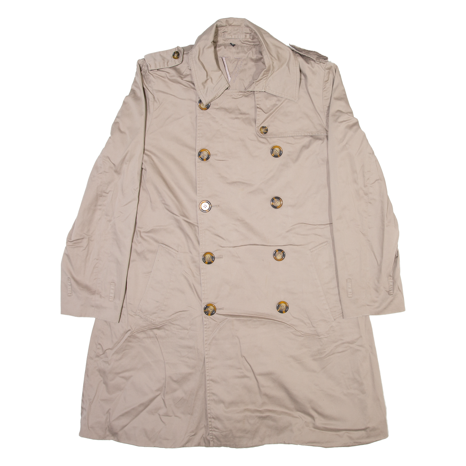 V COLLECTION Mens Trench Jacket Beige M Refurbished - N/A refurbished available on Cerqular