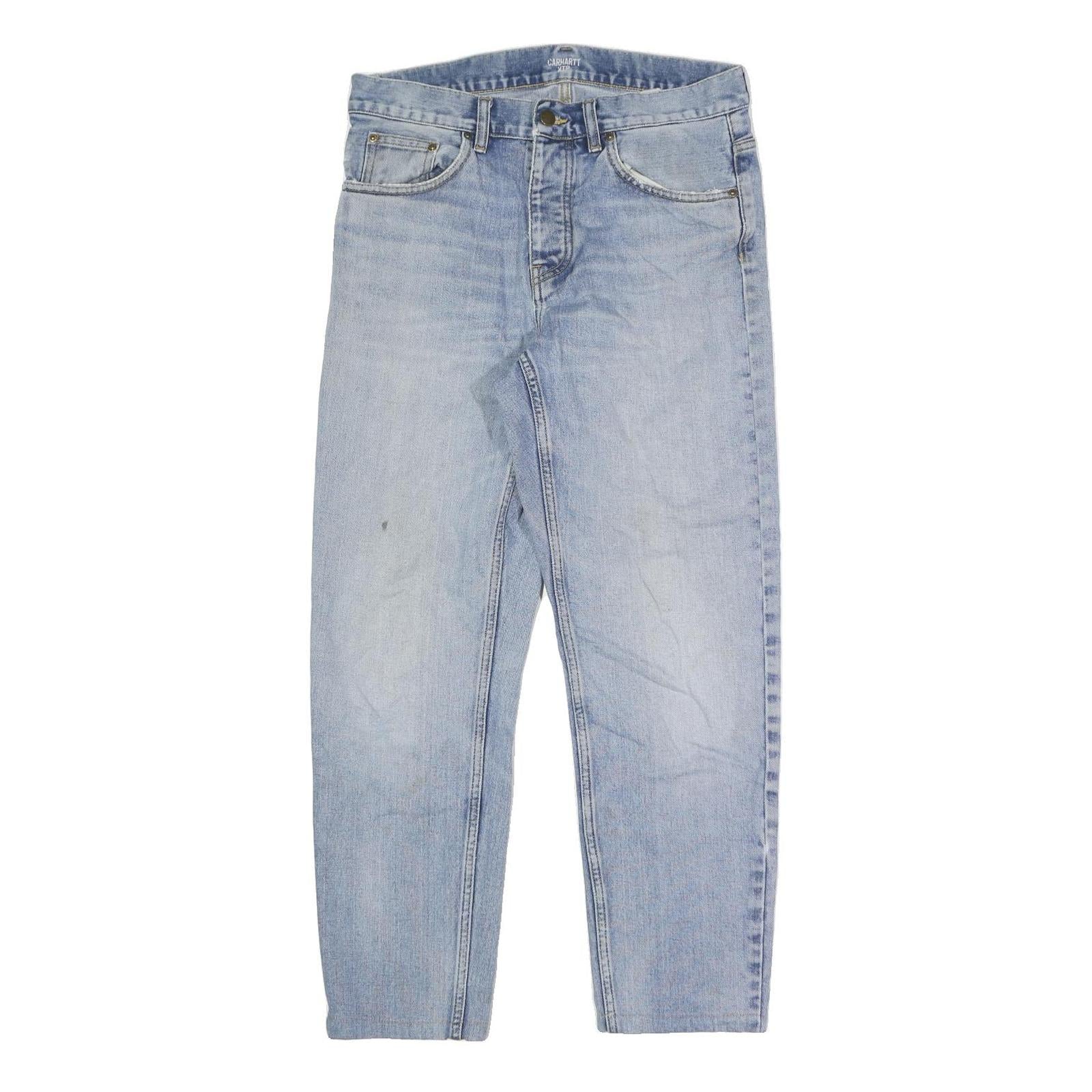 CARHARTT Mens Jeans Blue Regular Straight Denim Light W32 L28 Workwear Refurbished - N/A refurbished available on Cerqular