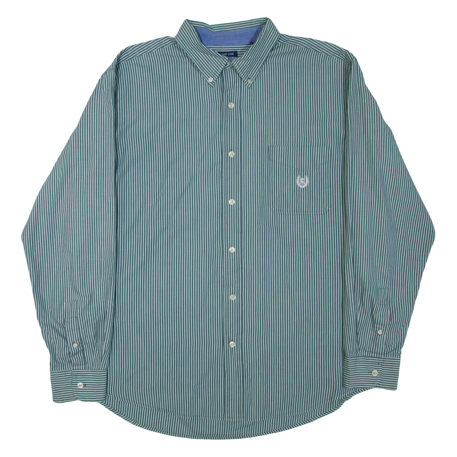 CHAPS Mens Shirt Green Striped Long Sleeve XL Refurbished - N/A refurbished available on Cerqular