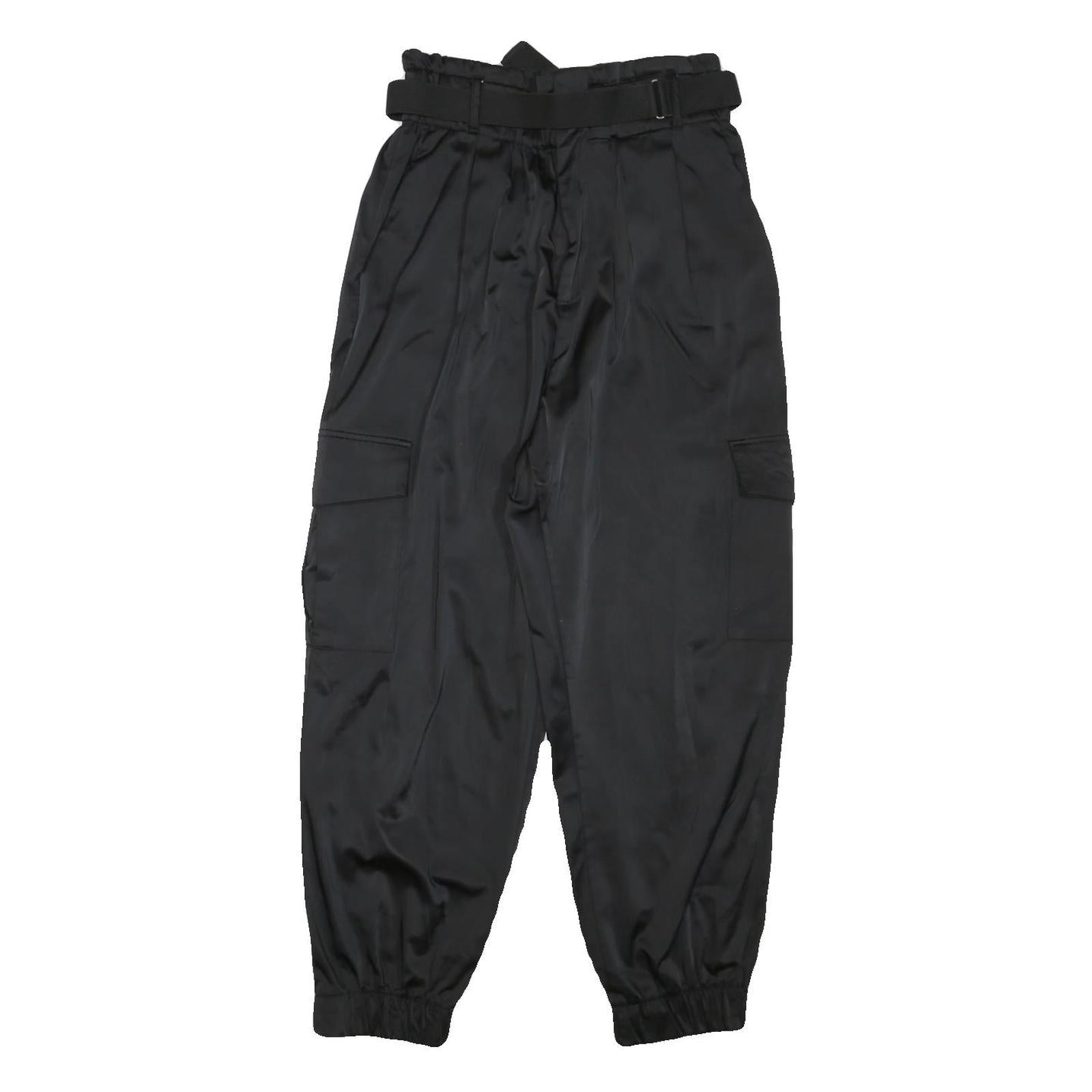Buy ZARA Womens Polyester Blend Black Relaxed Tapered Trousers W26 L26 Belted Cargo Refurbished - $23.39 ZARA Womens Polyester Blend Black Relaxed Tapered Trousers W26 L26 Belted Cargo Refurbished - N/A refurbished available on Cerqular