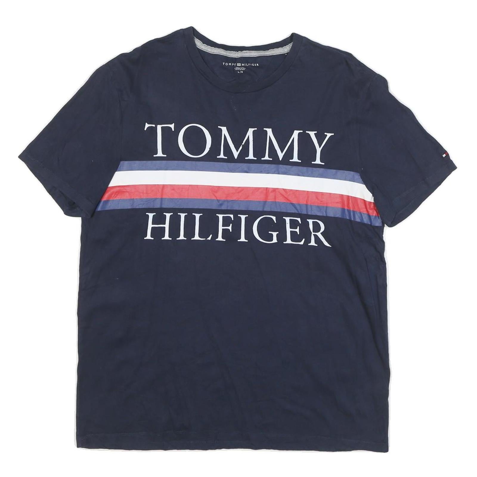 Buy TOMMY HILFIGER Mens Navy Blue White & Red Graphic T-Shirt L Short Sleeve Crew Refurbished - $19.49 TOMMY HILFIGER Mens Navy Blue White & Red Graphic T-Shirt L Short Sleeve Crew Refurbished - N/A refurbished available on Cerqular