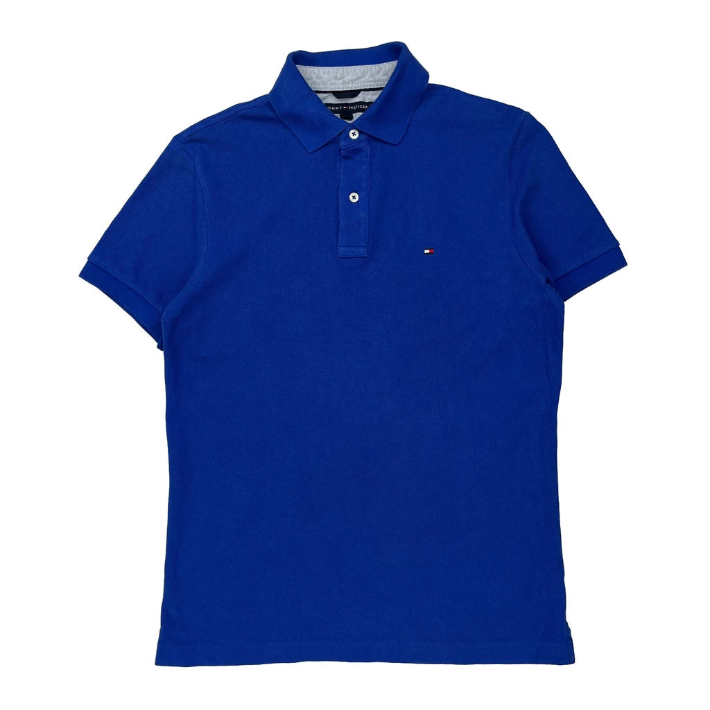 Buy Tommy Hilfiger Polo Shirt - Medium Blue Cotton Refurbished - $26.79 Tommy Hilfiger Polo Shirt - Medium Blue Cotton Refurbished - Thrifted (note: this is a term often used to describe second- refurbished available on Cerqular
