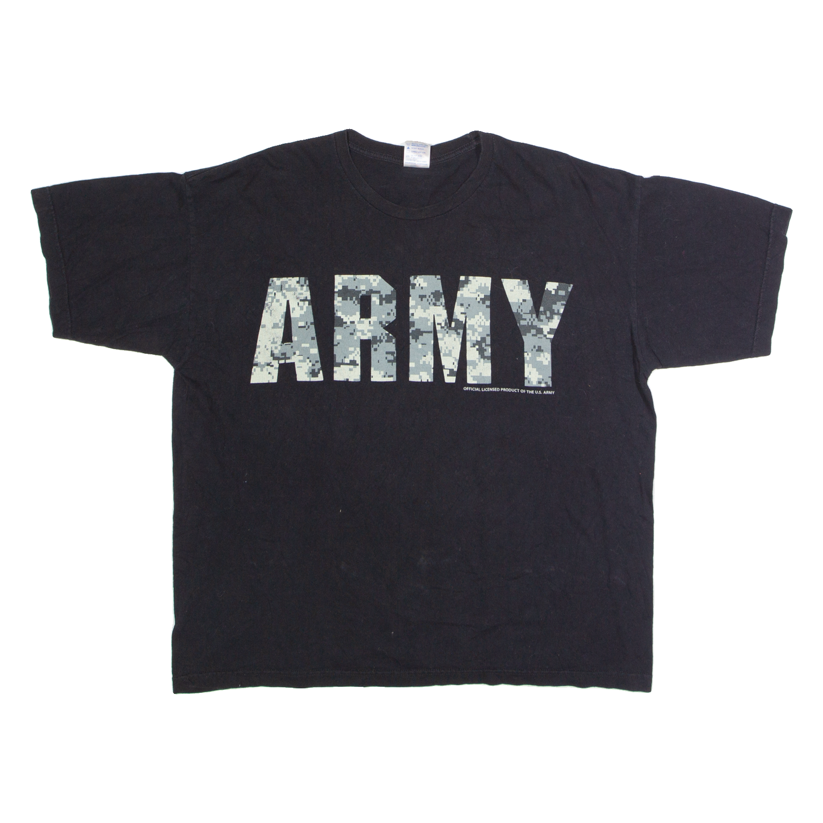 BAYSIDE US Army Digital Camo Mens T-Shirt Black USA Crew Neck XL Refurbished - N/A refurbished available on Cerqular