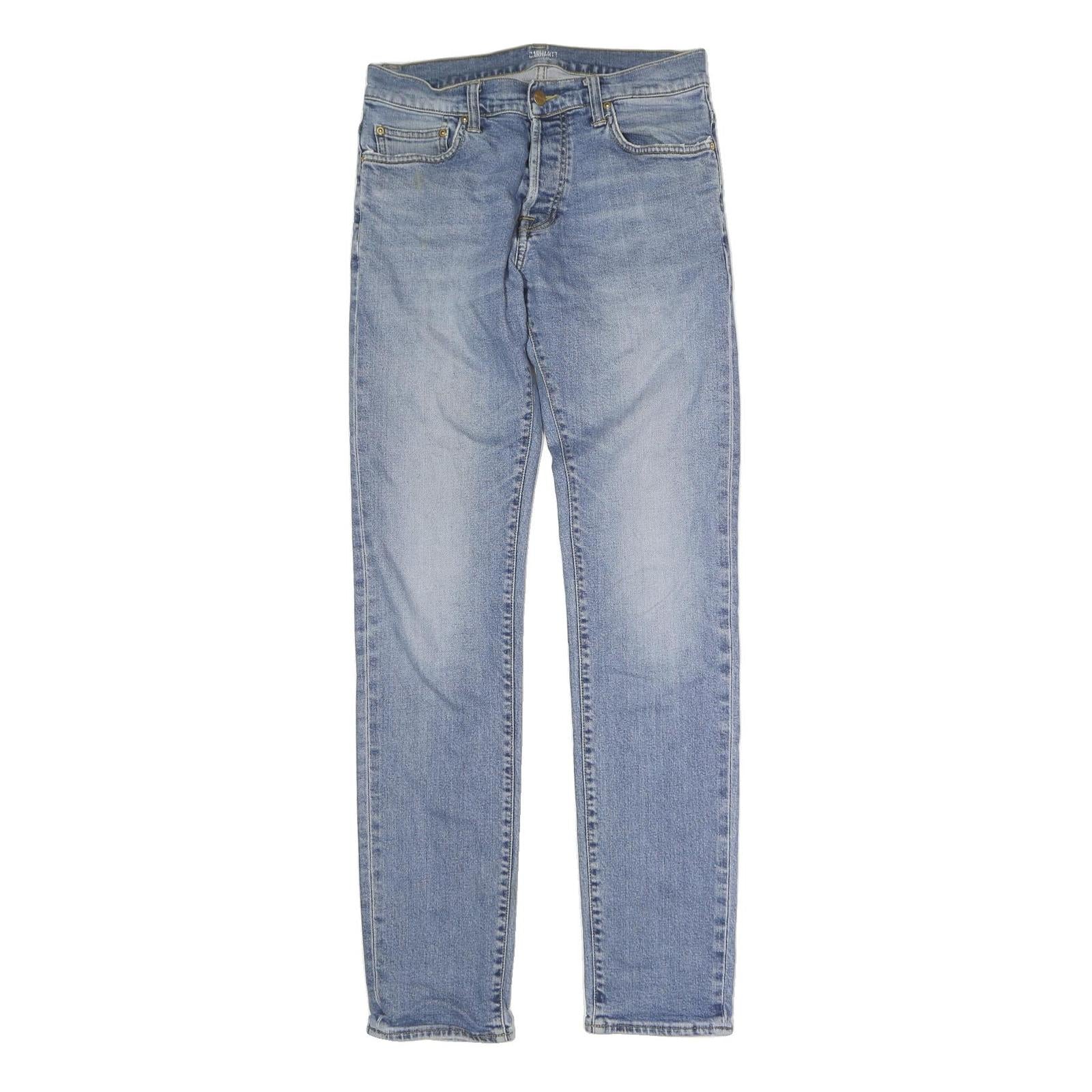 CARHARTT WIP Mens Jeans Blue Regular Straight Denim Medium W30 L33 Cotton Blend Refurbished - N/A refurbished available on Cerqular