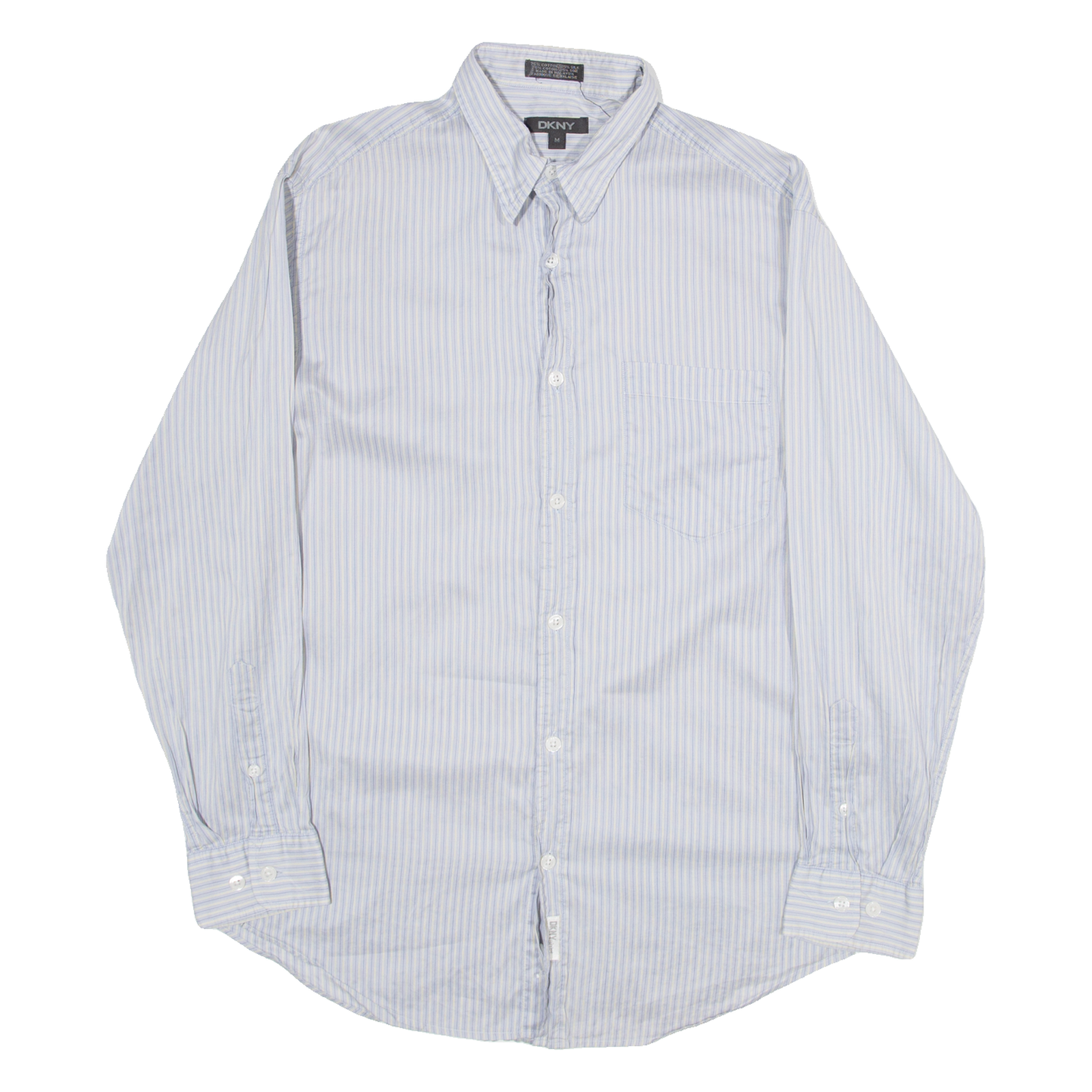 DKNY Mens Shirt Blue Striped Long Sleeve M Refurbished - N/A refurbished available on Cerqular
