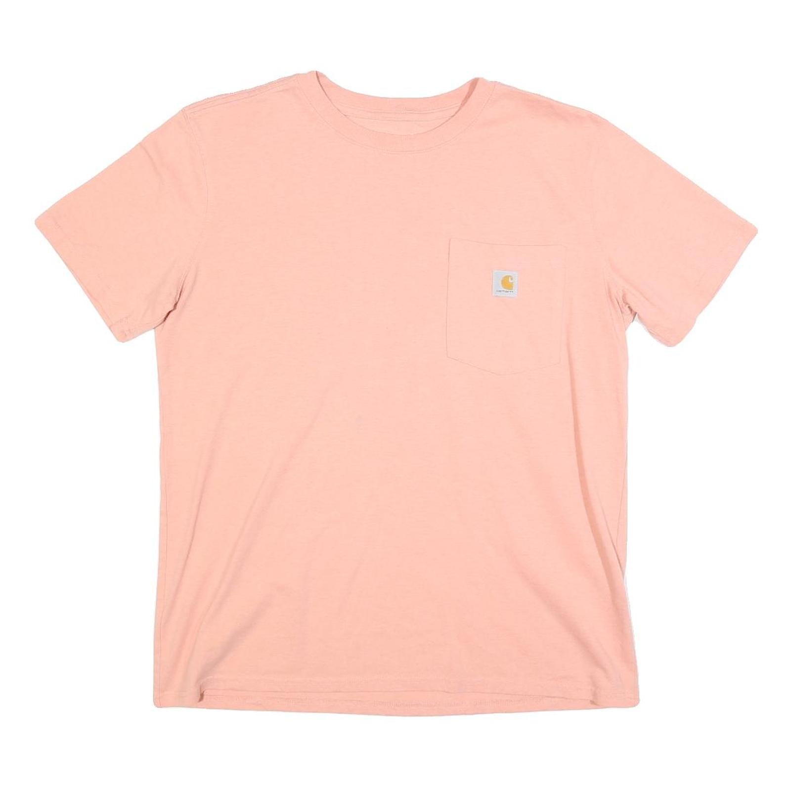 CARHARTT Womens Pink Pocket T-Shirt L Short Sleeve Crew Neck Classic Fit Refurbished - N/A refurbished available on Cerqular