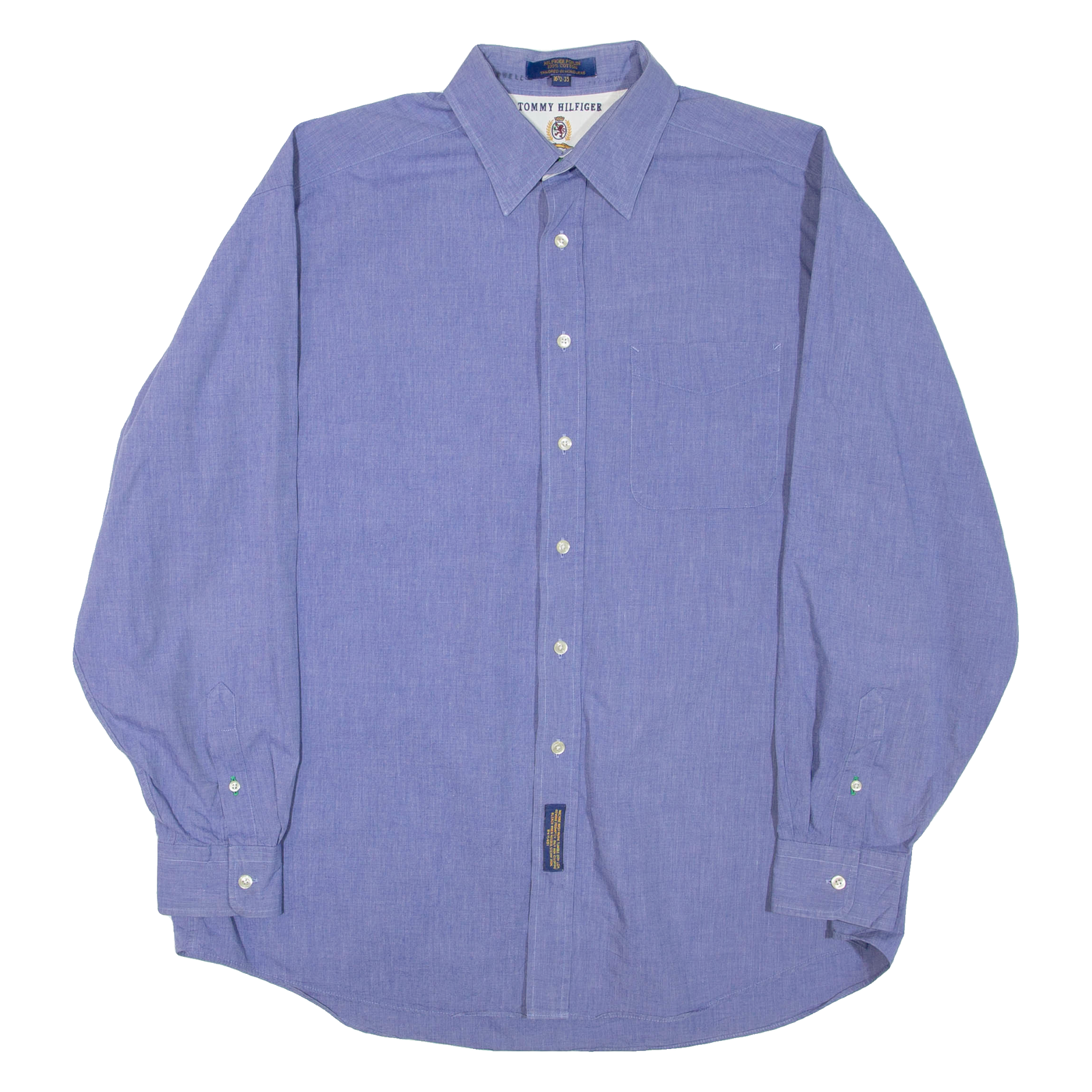 TOMMY HILFIGER Mens Plain Shirt Blue Long Sleeve XL Refurbished - N/A refurbished available on Cerqular