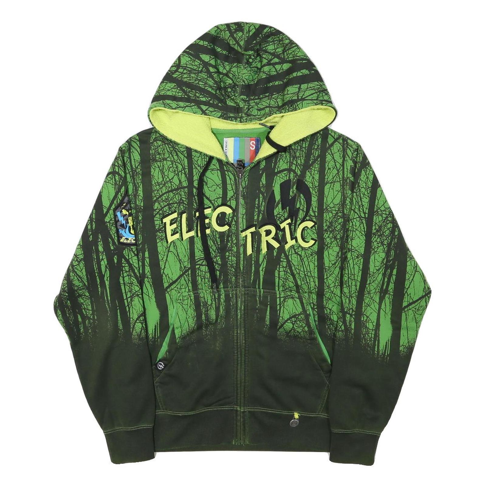 Buy ELECTIRC Mens Green & Black Printed Full Zip Hoodie S Electric Logo Tree Design Refurbished - $23.39 ELECTIRC Mens Green & Black Printed Full Zip Hoodie S Electric Logo Tree Design Refurbished - N/A refurbished available on Cerqular