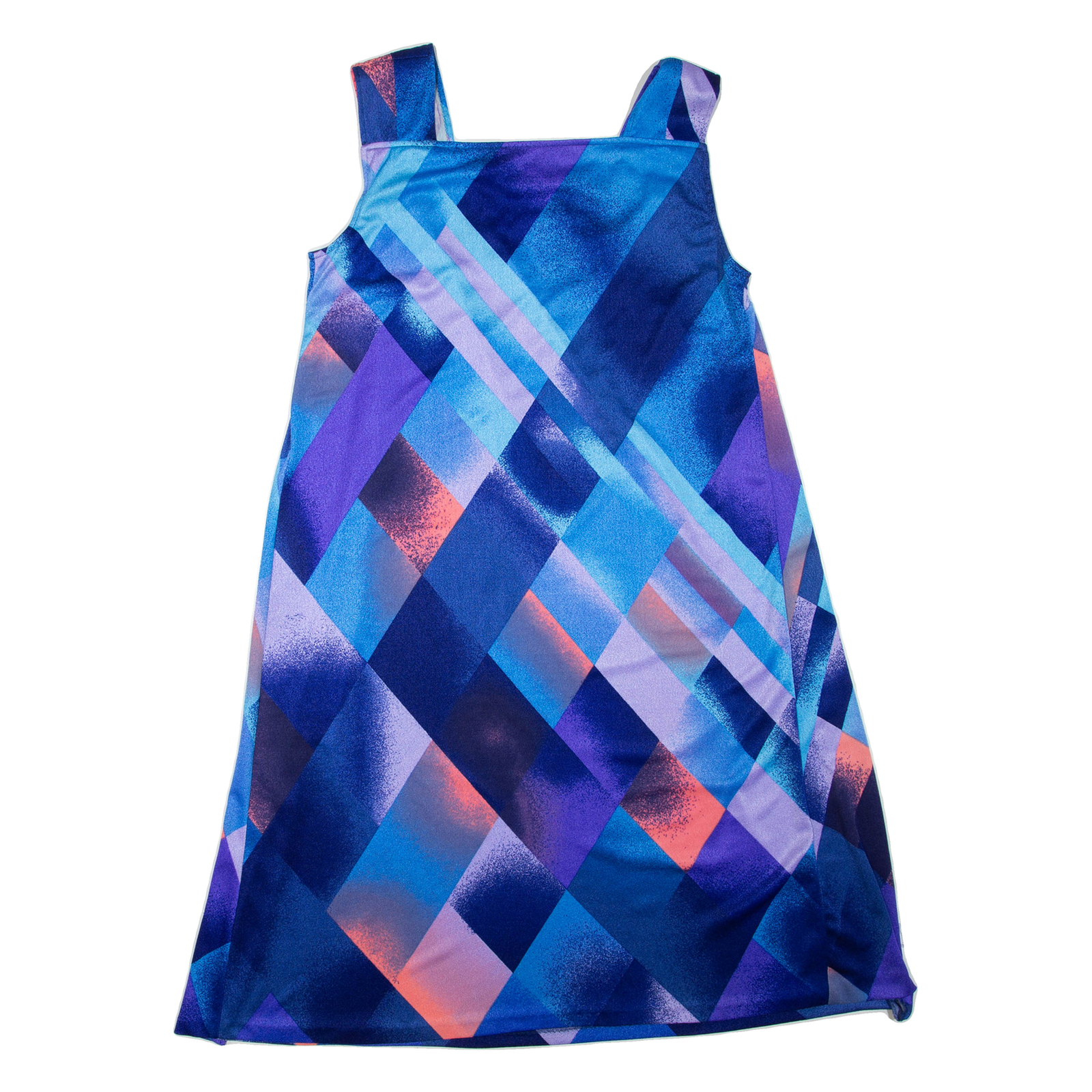 Womens Shift Dress Blue Geometric Sleeveless Knee Length XL Refurbished - N/A refurbished available on Cerqular