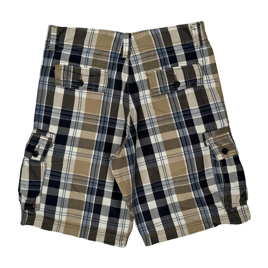 Levis Checked Cargo Shorts - 32W 11L Multicoloured Cotton Refurbished - Thrifted (note: this is a term often used to describe second- refurbished available on Cerqular