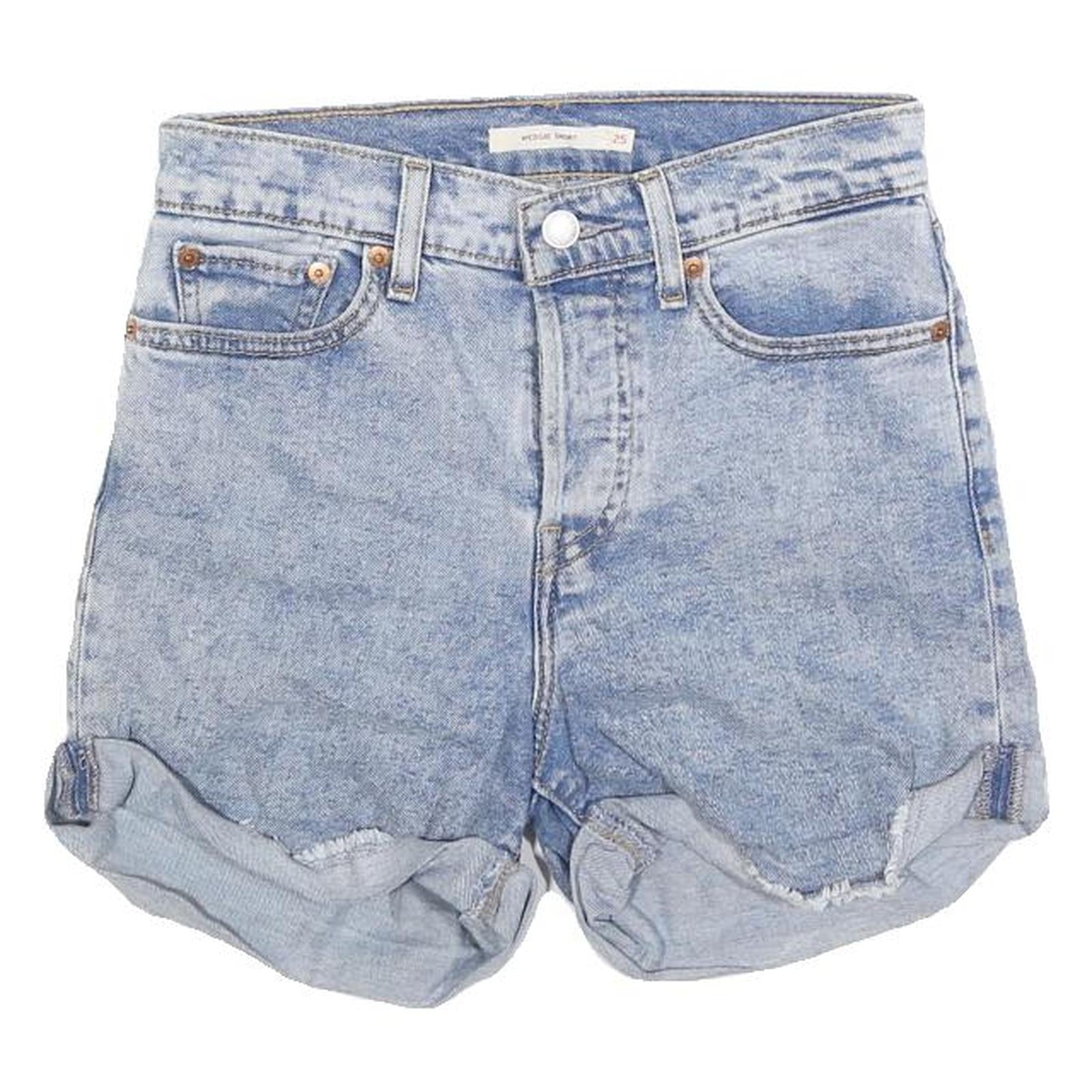 LEVI'S Womens Denim Blue Casual Shorts XS W25 Rolled Hem Classic Fit Refurbished - N/A refurbished available on Cerqular