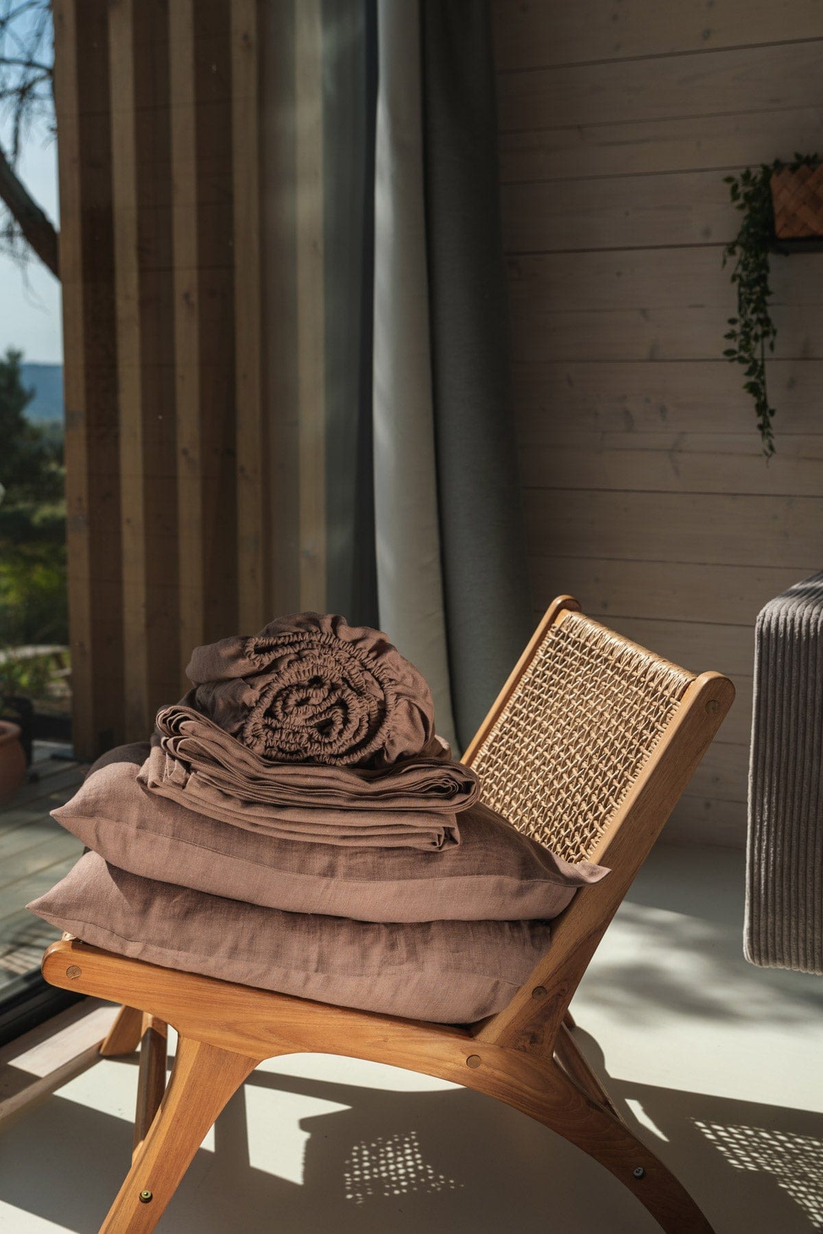 Linen sheets set in Rosy Brown | Size: US Twin XL + Standart pillowcases Refurbished - Amour Linen refurbished available on Cerqular