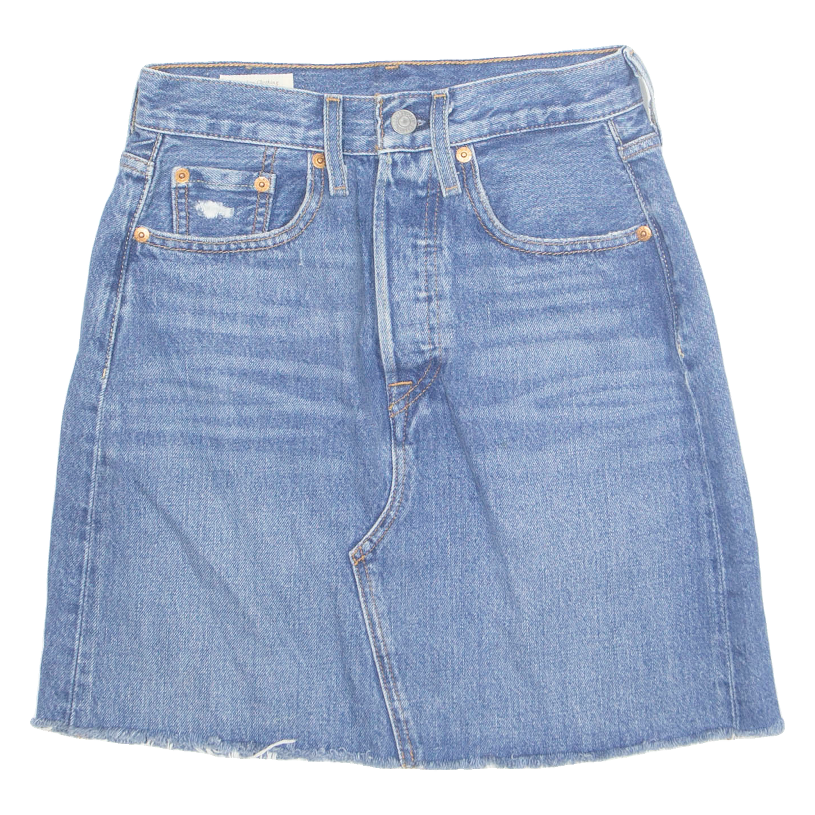 LEVI'S Premium E Womens Straight Skirt Blue Short Denim XS Refurbished - N/A refurbished available on Cerqular