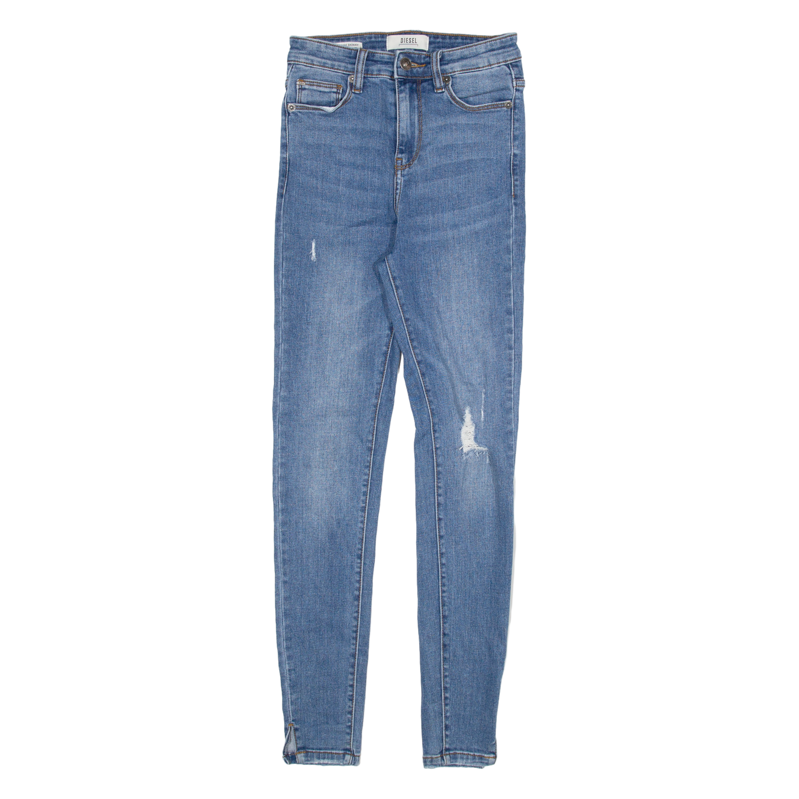 DIESEL Womens Jeans Blue Slim Skinny W24 L27 Refurbished - N/A refurbished available on Cerqular