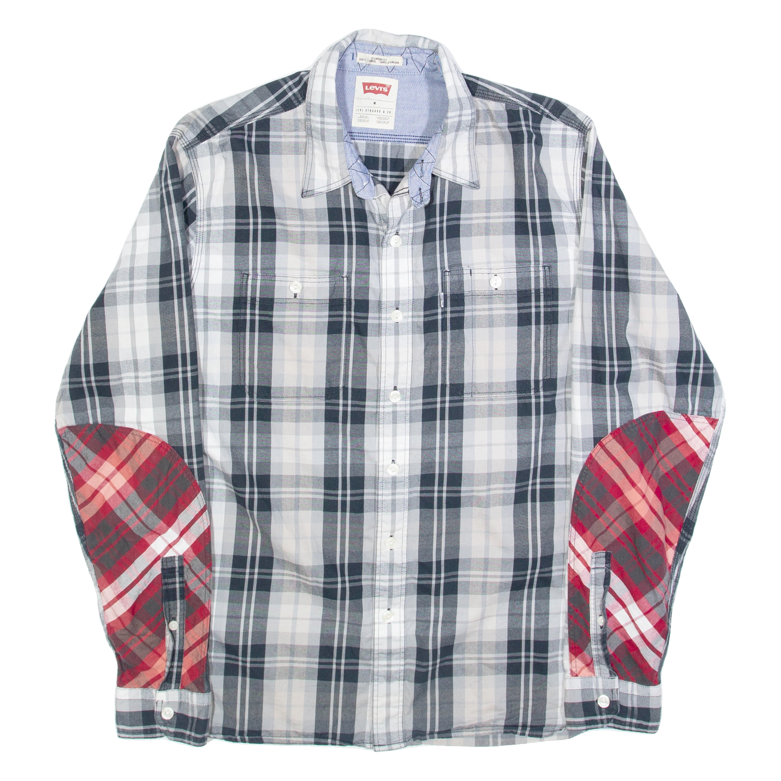 LEVI'S Mens Shirt Black Plaid Long Sleeve M Refurbished - N/A refurbished available on Cerqular