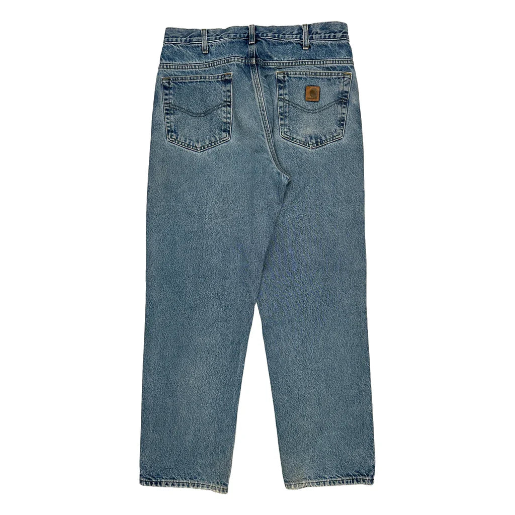Buy Carhartt Jeans - 33W 32L Blue Cotton Refurbished - $73.69 Carhartt Jeans - 33W 32L Blue Cotton Refurbished - Thrifted (note: this is a term often used to describe second- refurbished available on Cerqular