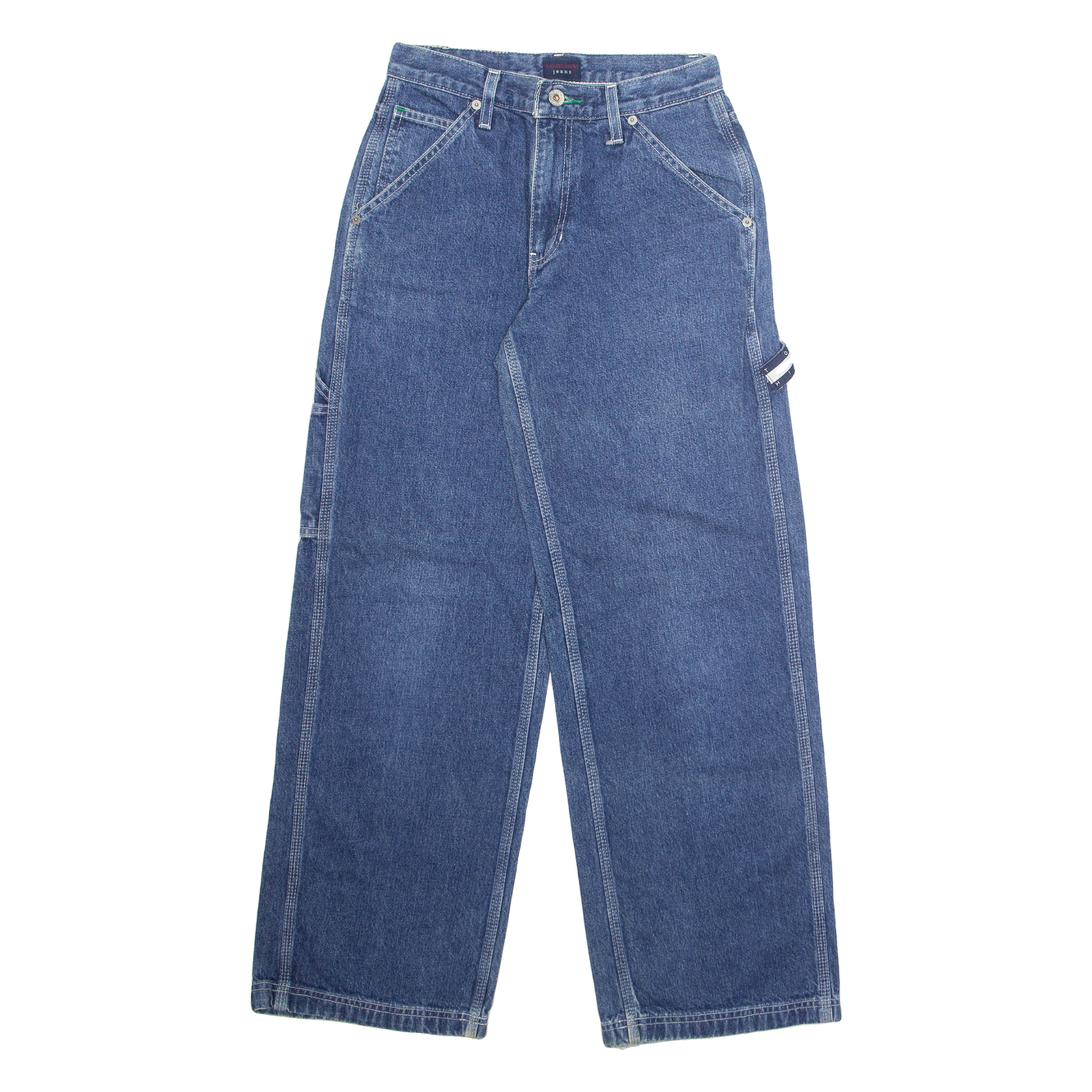 TOMMY HILFIGER Cargo Womens Jeans Blue Regular Straight W26 L30 Refurbished - N/A refurbished available on Cerqular