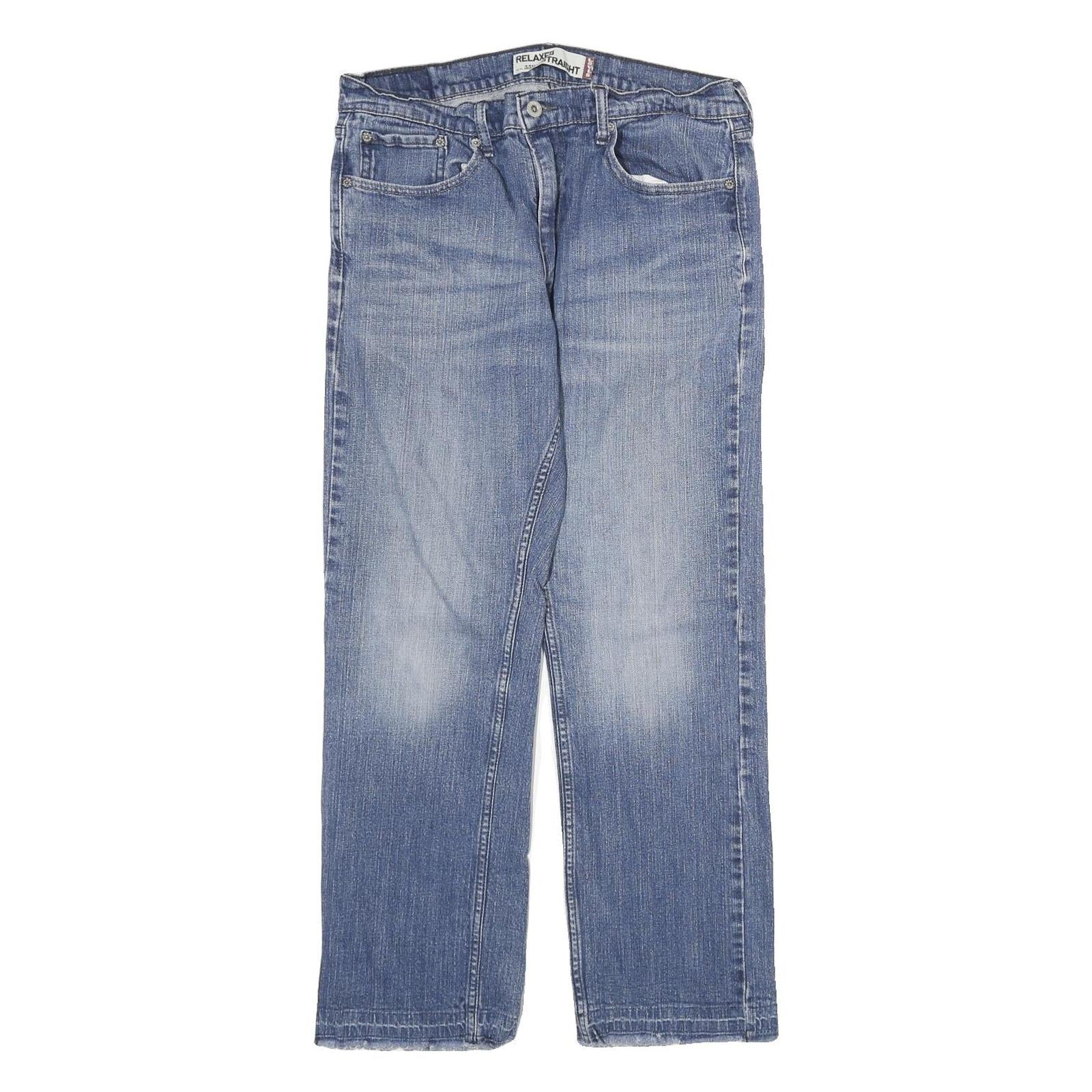 LEVI'S Mens Jeans Blue Relaxed Straight Denim Medium W34 L30 Classic Zip Refurbished - N/A refurbished available on Cerqular