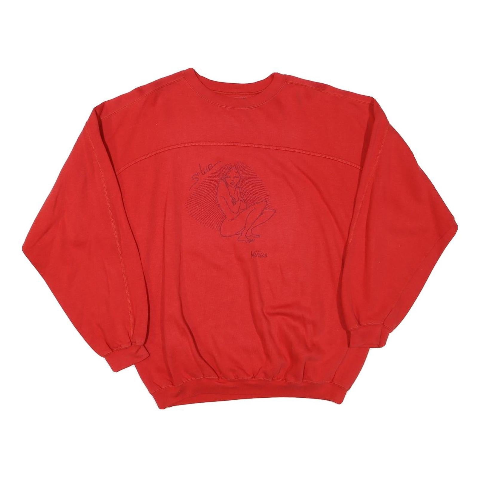 IPSO FACTO Mens Red Sweatshirt L Cotton Blend Crew Neck Casual Pullover Refurbished - N/A refurbished available on Cerqular