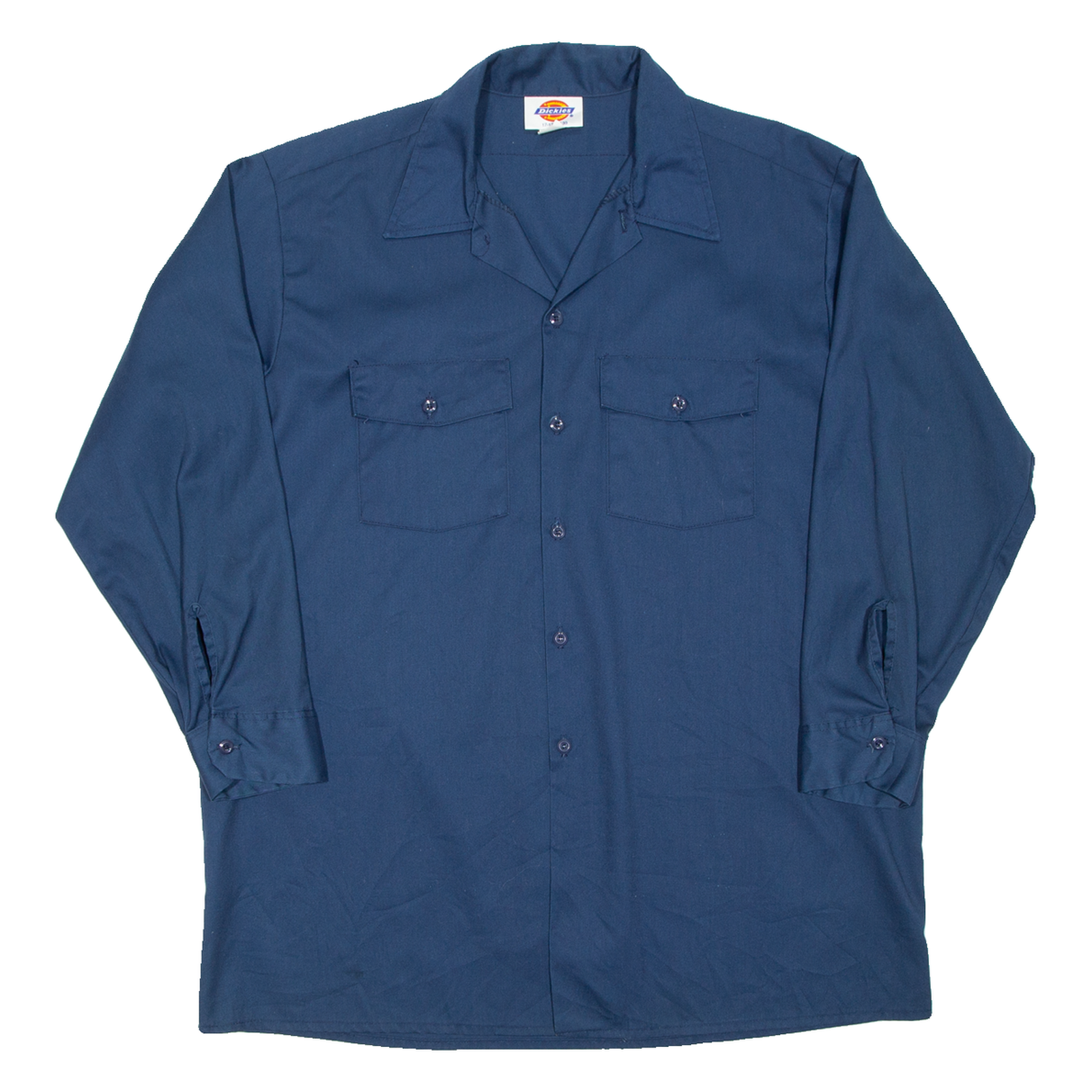 DICKIES Mens Worker Shirt Blue Long Sleeve XL Refurbished - N/A refurbished available on Cerqular