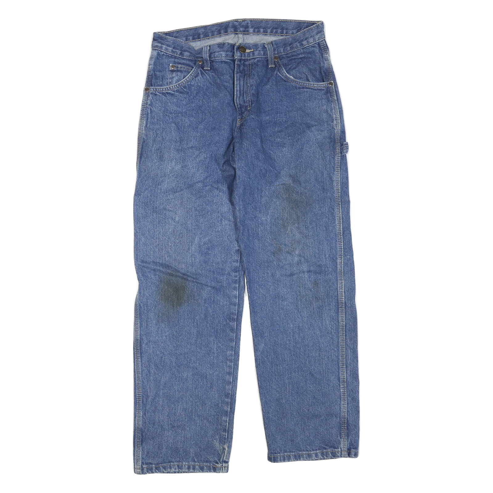 DICKIES Mens Regular Blue Denim Medium Fit Jeans W30 L28 Workwear Cargo Zip Refurbished - N/A refurbished available on Cerqular
