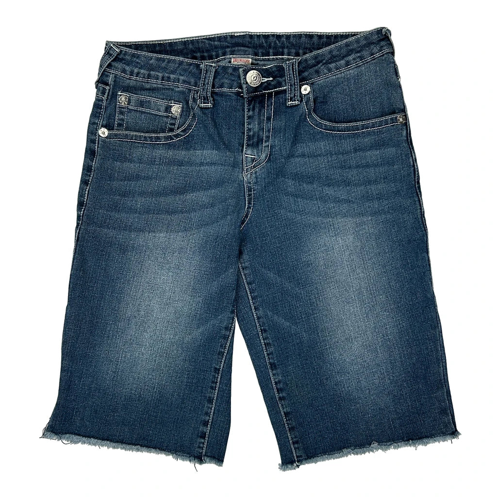 Age 16 True Religion Denim Shorts - Largew 9L Dark Wash Denim Refurbished - Thrifted (note: this is a term often used to describe second- refurbished available on Cerqular
