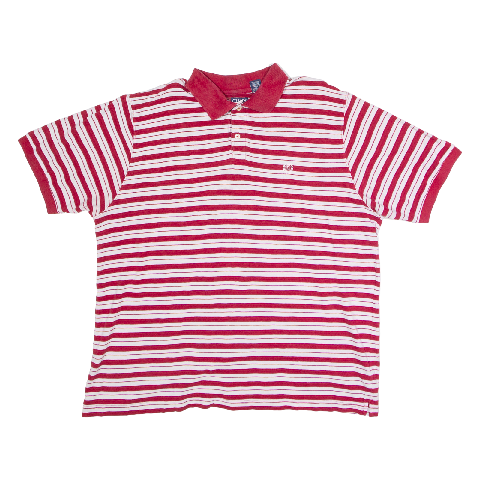 CHAPS Mens Polo Shirt Red Striped XL Refurbished - N/A refurbished available on Cerqular