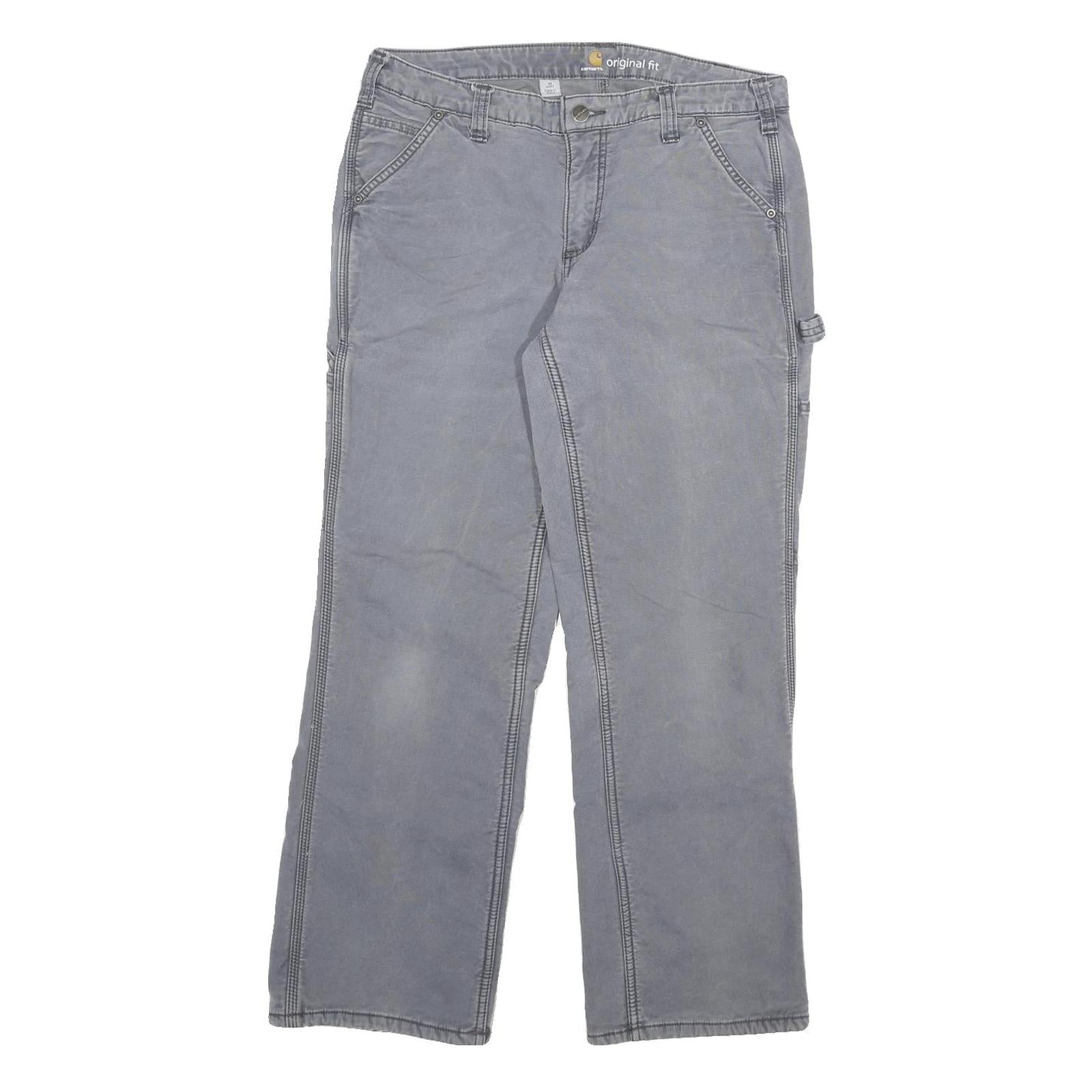 CARHARTT Womens Cotton Blend Blue Regular Fit Straight Leg Trousers W31 L27 Refurbished - N/A refurbished available on Cerqular