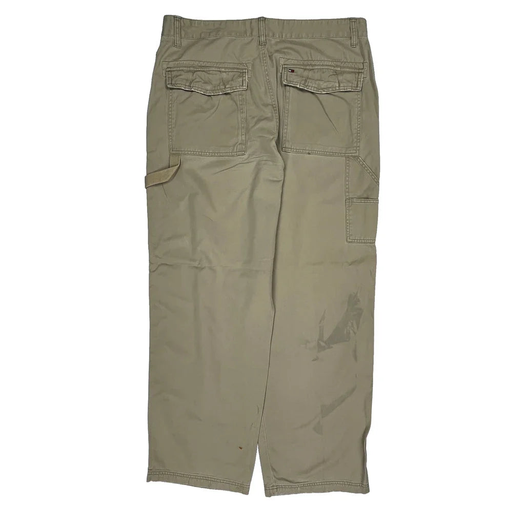 Buy Tommy Hilfiger Carpenter Trousers - 37W 32L Beige Cotton Refurbished - $36.17 Tommy Hilfiger Carpenter Trousers - 37W 32L Beige Cotton Refurbished - Thrifted (note: this is a term often used to describe second- refurbished available on Cerqular