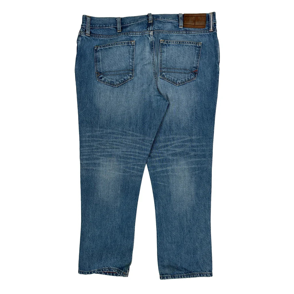 Tommy Hilfiger Jeans - 38W 30L Blue Denim Refurbished - Thrifted (note: this is a term often used to describe second- refurbished available on Cerqular