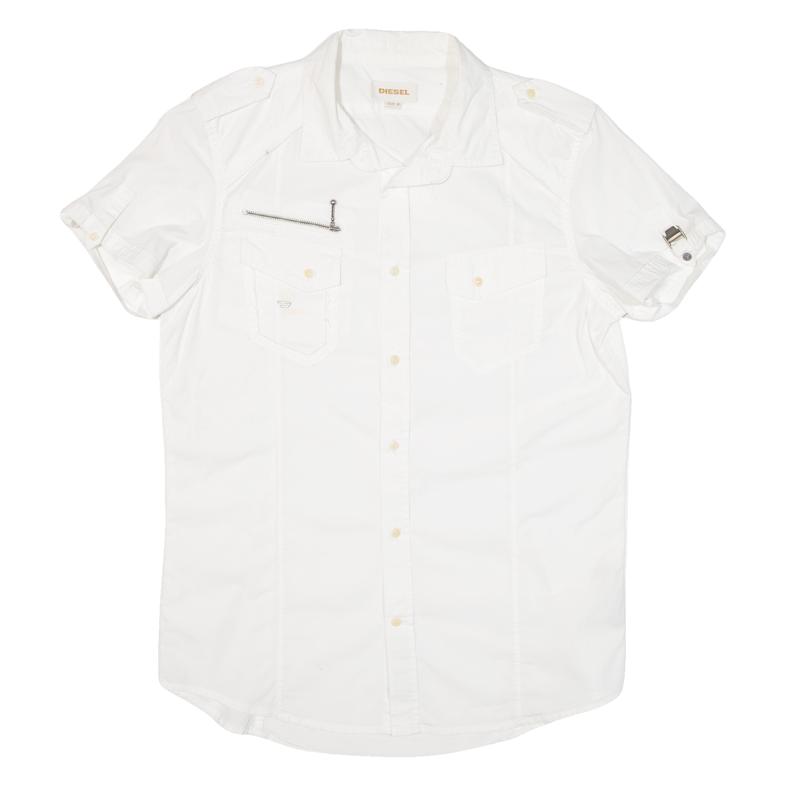 DIESEL Womens Plain Shirt White M Refurbished - N/A refurbished available on Cerqular