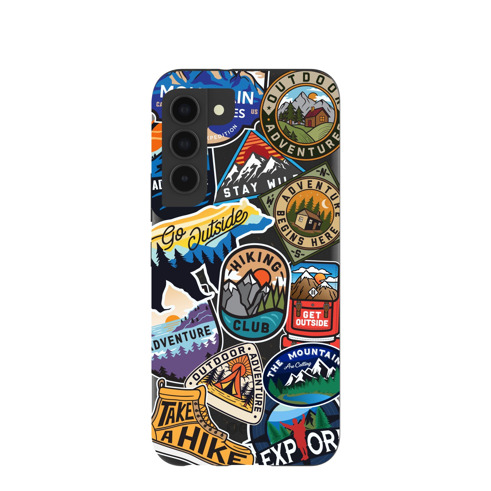 Black Trail Stickers Samsung Galaxy S22 Case Refurbished - Pela Case refurbished available on Cerqular