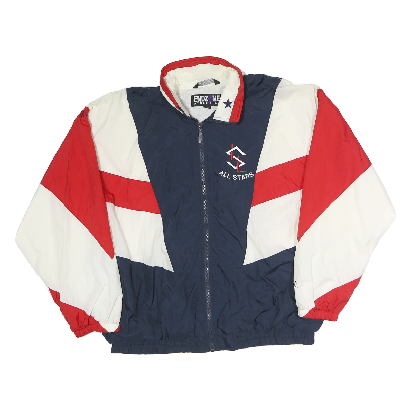 ENDZINE ATHLETICS Mens Navy & Red All Stars Zip Jacket M Polyester Blend Refurbished - N/A refurbished available on Cerqular