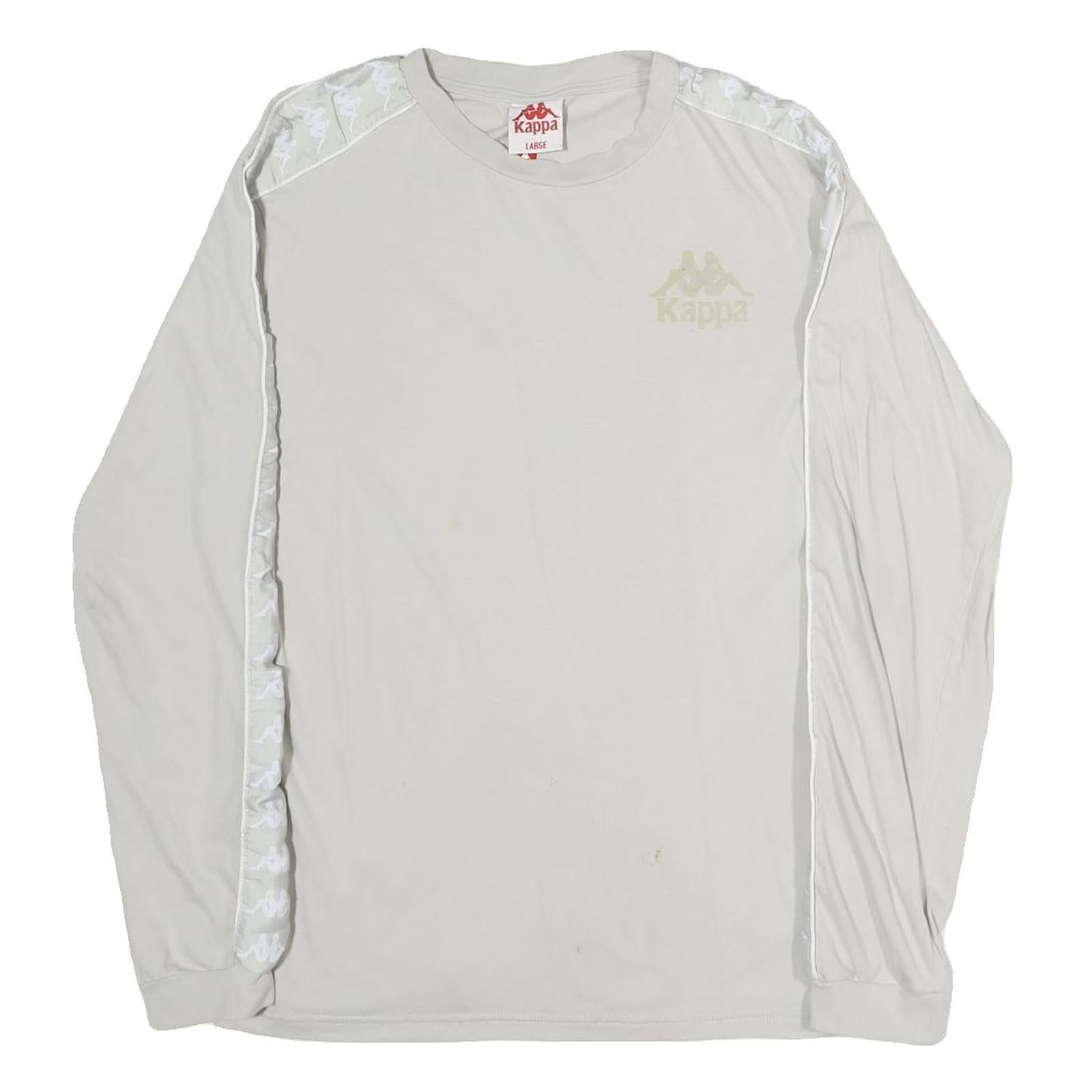 Buy KAPPA Womens White & Cream Long Sleeve Crew Neck Logo T-Shirt L Casual Cotton Refurbished - $22.09 KAPPA Womens White & Cream Long Sleeve Crew Neck Logo T-Shirt L Casual Cotton Refurbished - N/A refurbished available on Cerqular