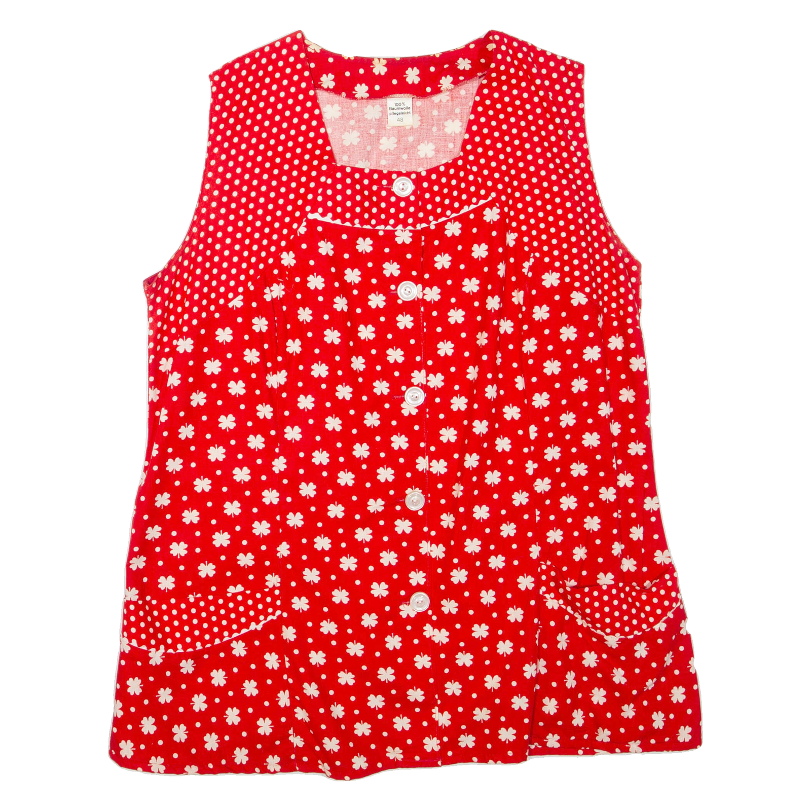 Womens Printed Top Red Sleeveless Spotted L Refurbished - N/A refurbished available on Cerqular