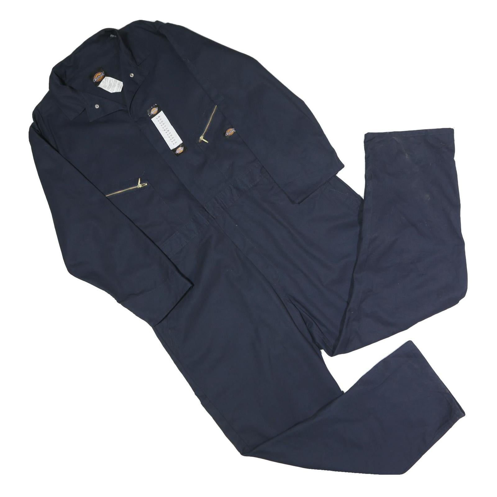 DICKIES Mens Navy Blue Relaxed Polyester Blend Dungarees XL W42 L29 Workwear Refurbished - N/A refurbished available on Cerqular