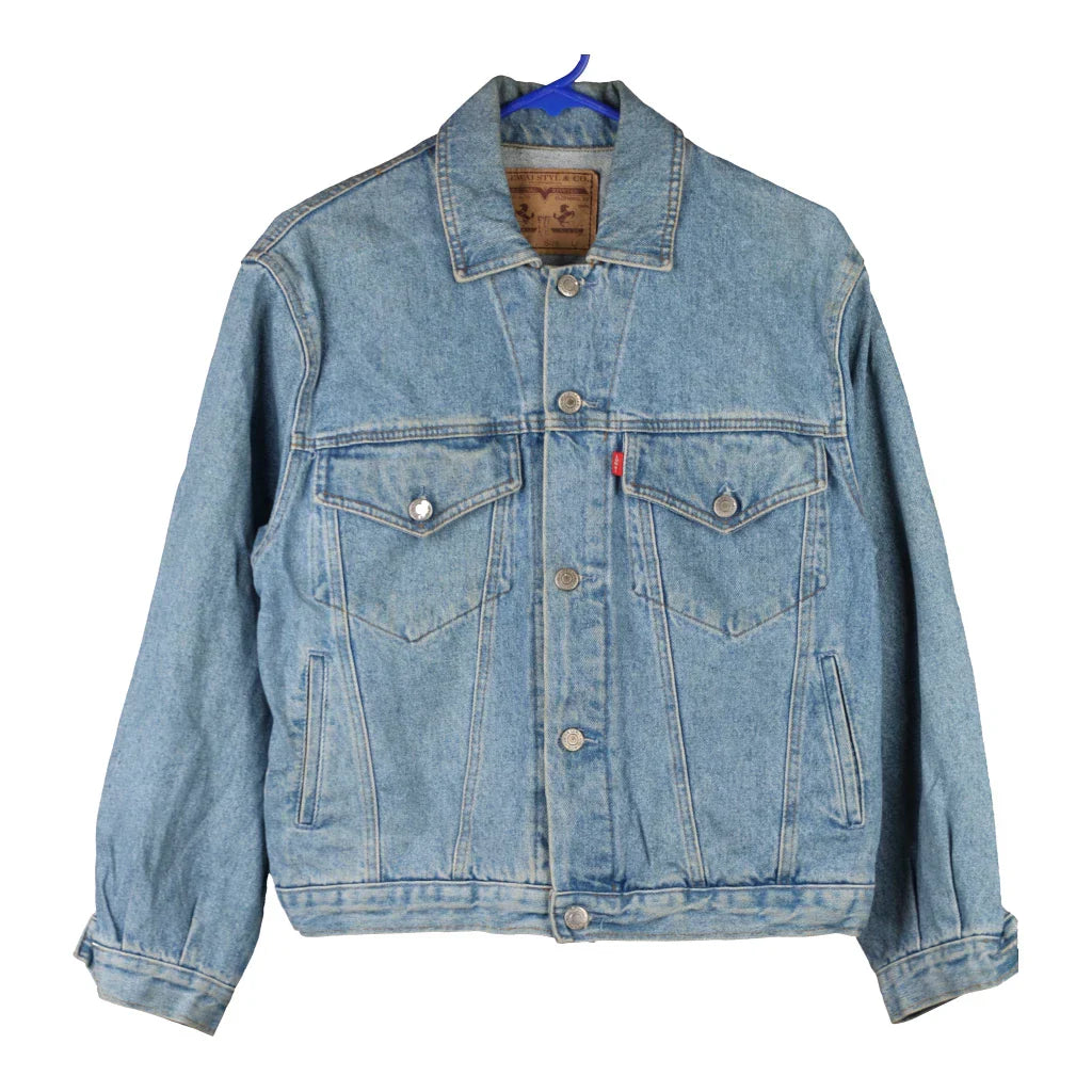 Unbranded Denim Jacket - Large Blue Cotton Refurbished - Thrifted (note: this is a term often used to describe second- refurbished available on Cerqular