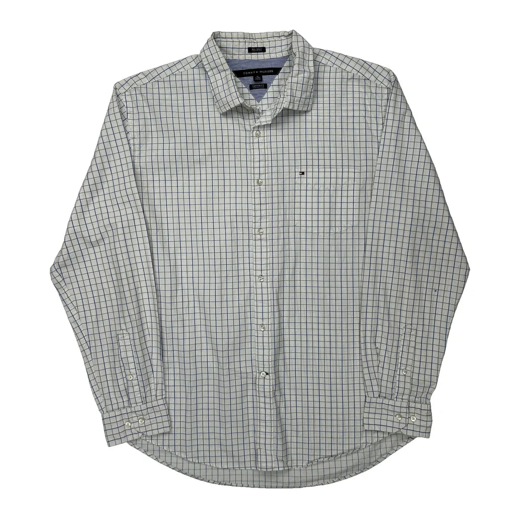 Buy Tommy Hilfiger Checked Shirt - XL Blue Cotton Refurbished - $40.19 Tommy Hilfiger Checked Shirt - XL Blue Cotton Refurbished - Thrifted (note: this is a term often used to describe second- refurbished available on Cerqular