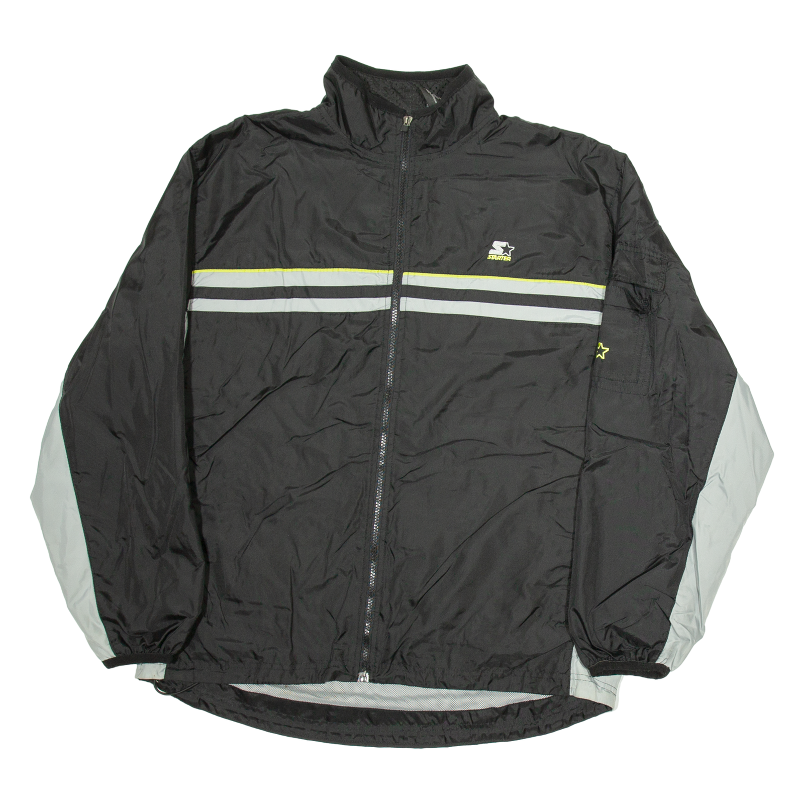 STARTER Mens Track Jacket Black Nylon M Refurbished - N/A refurbished available on Cerqular