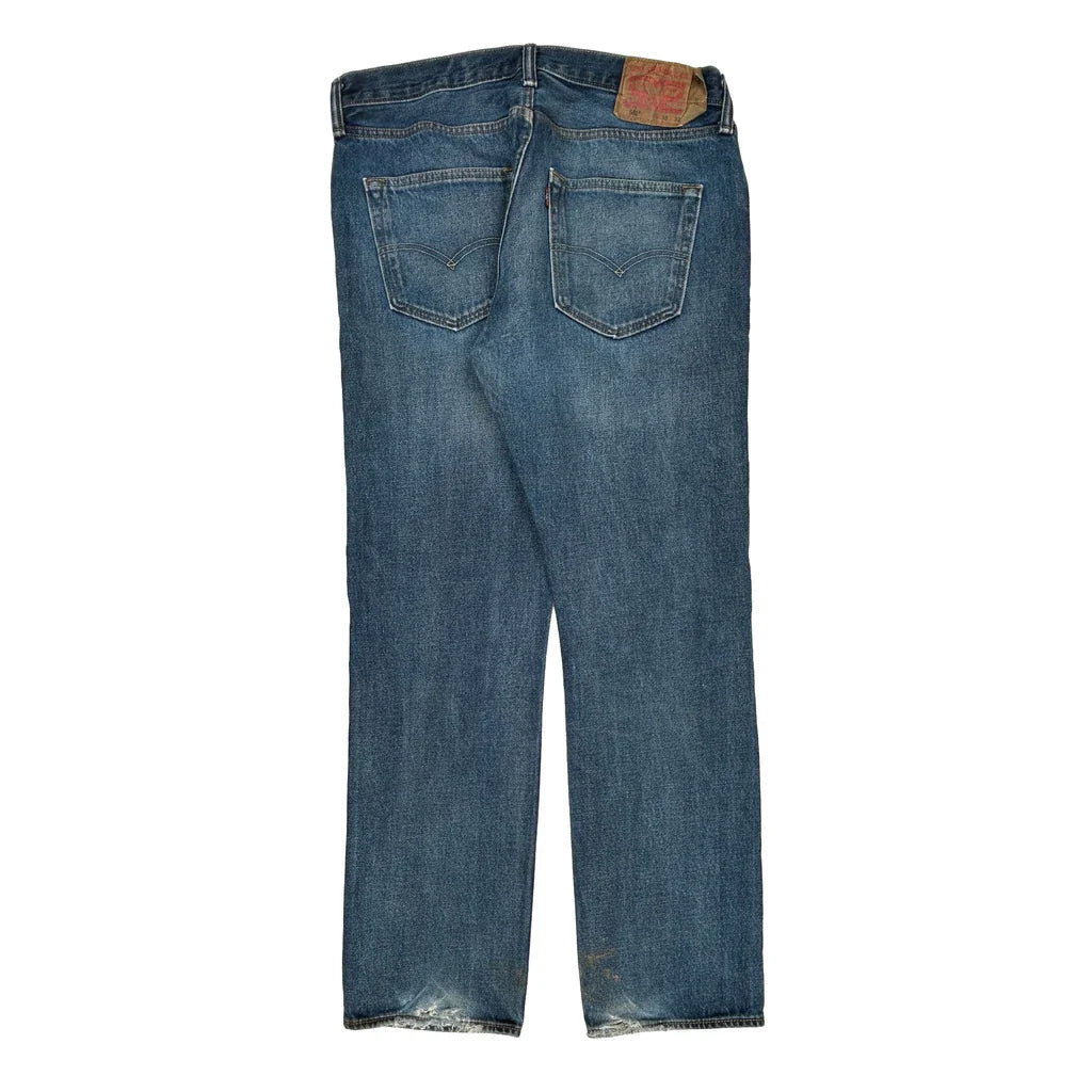 Levis Jeans - 35W 29L Blue Cotton Refurbished - Thrifted (note: this is a term often used to describe second- refurbished available on Cerqular