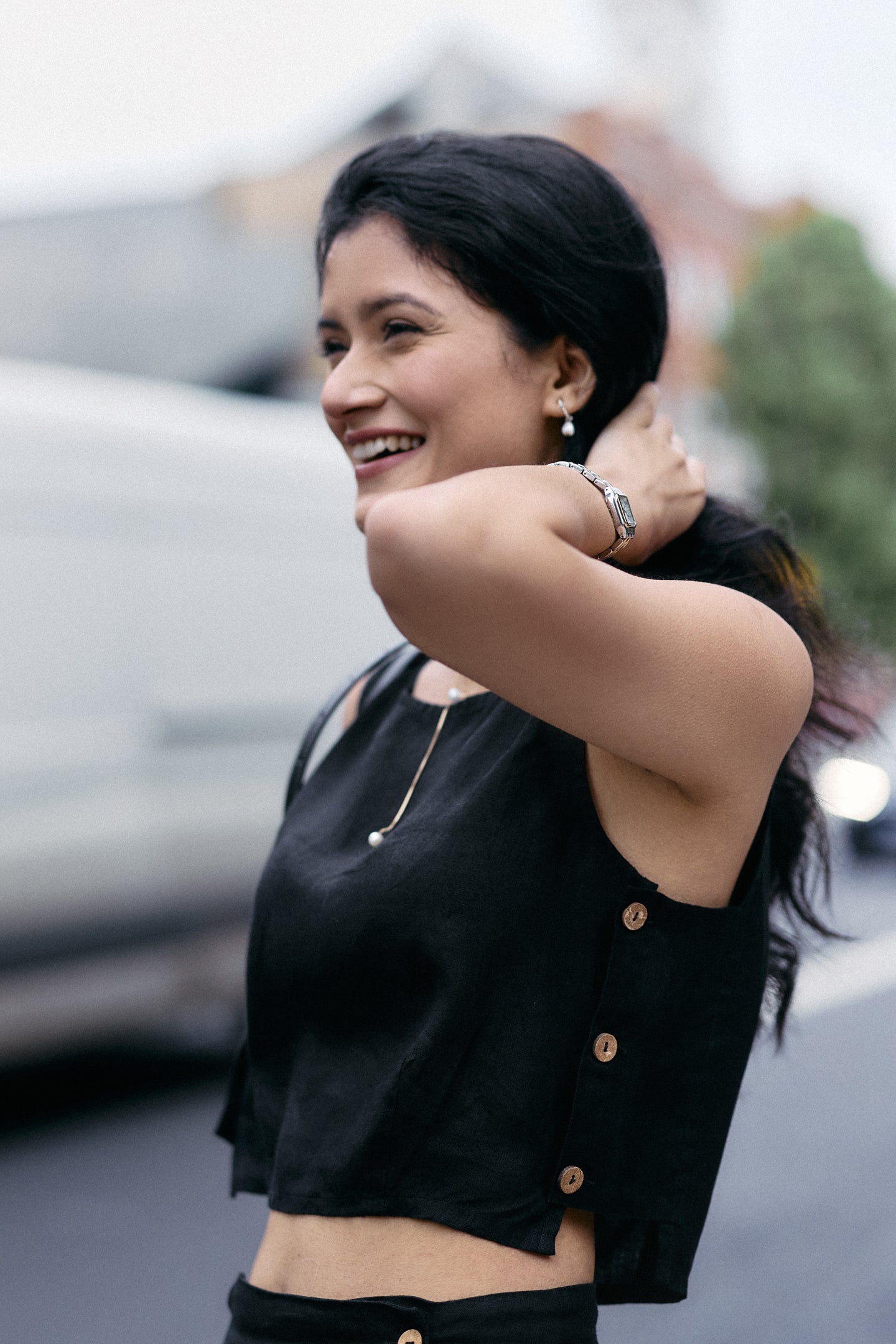 Boxy Crop Top in Black | Color: Black | Size: M Refurbished - Resistor (Note: This is a generic term for an electronic component, refurbished available on Cerqular