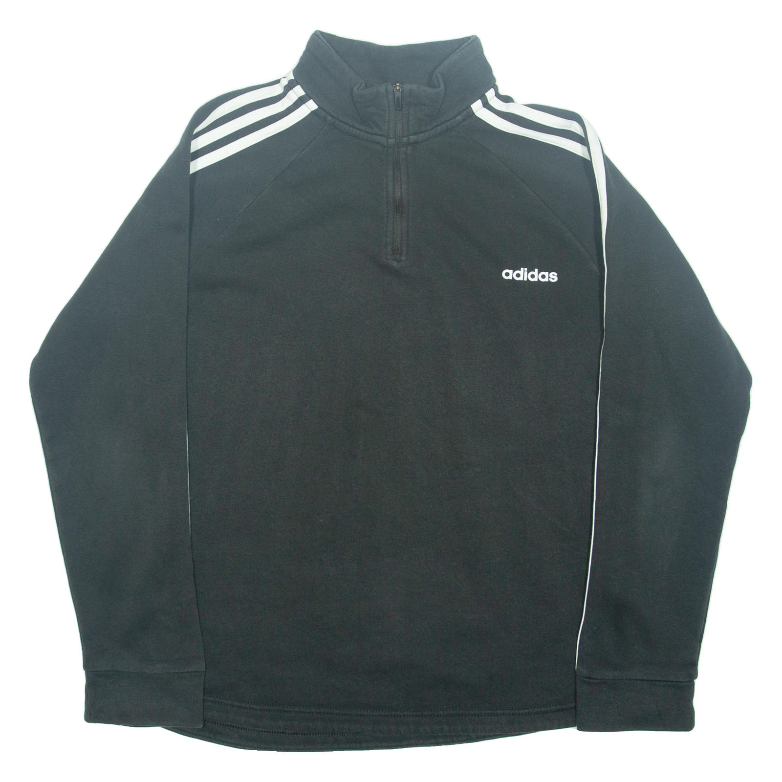 ADIDAS Womens Sweatshirt Black 1/4 Zip L Refurbished - N/A refurbished available on Cerqular
