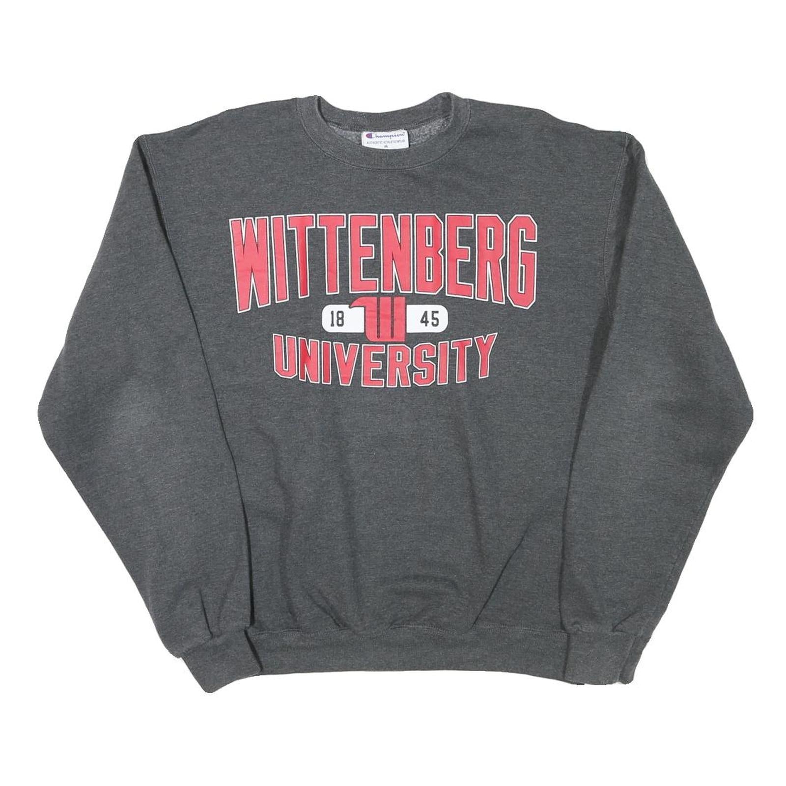 CHAMPION Mens Grey Wittenberg University Crew Neck M Cotton Sweatshirt Refurbished - N/A refurbished available on Cerqular