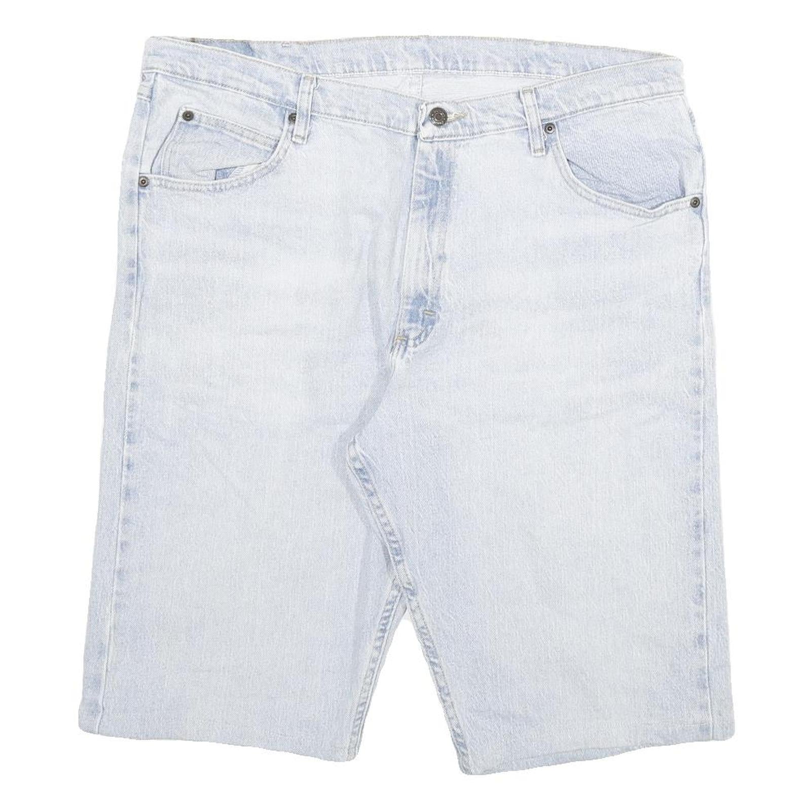 WRANGLER Mens Light Blue Denim Casual Shorts 2XL W36 Classic Fit Refurbished - N/A refurbished available on Cerqular