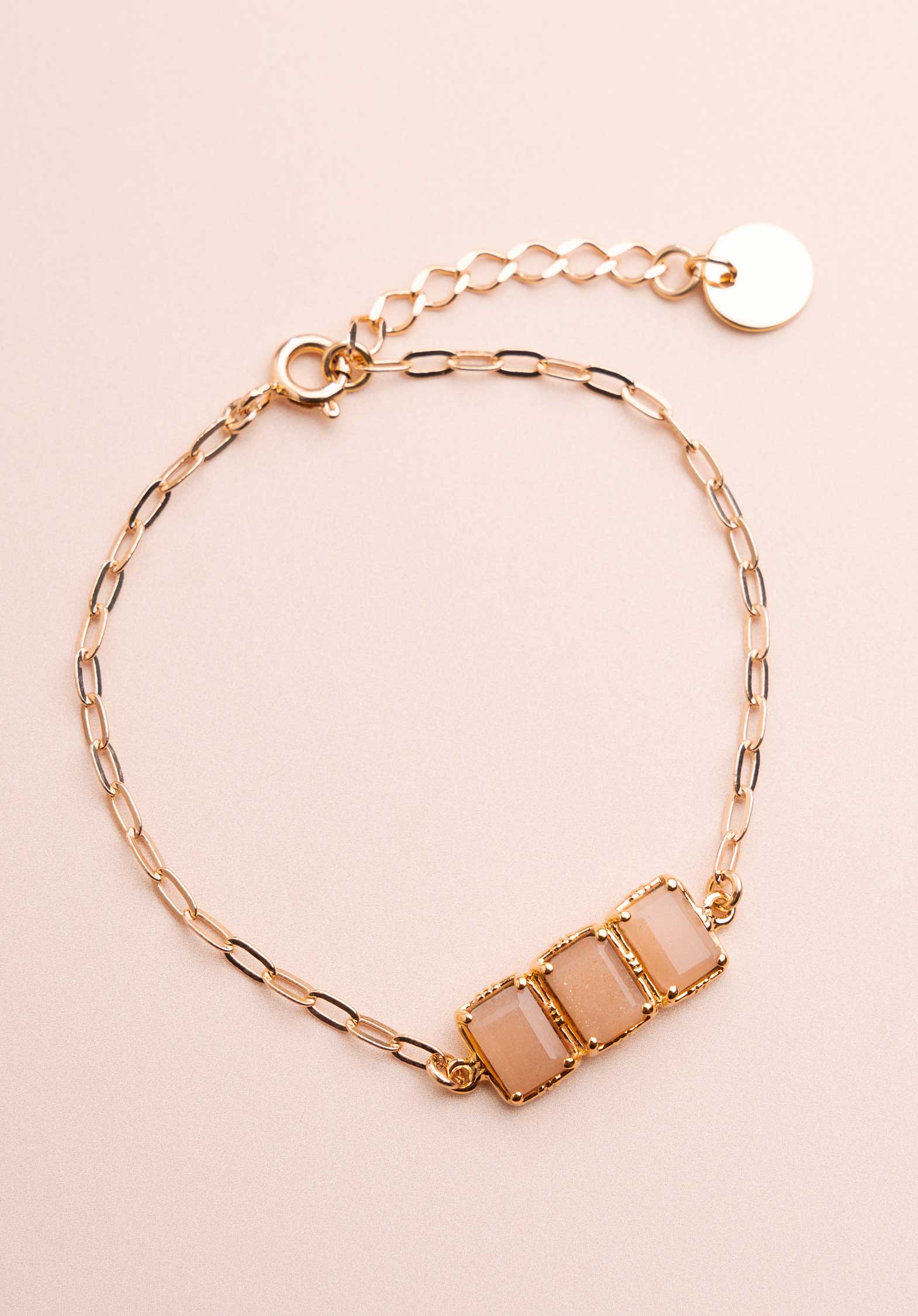 Bracelet Br731 Pierre-De-Lune-Nude | Color: PIERRE DE LUNE NUDE | Size: U Refurbished - Rue Madame is a known brand, and the standardized name is " refurbished available on Cerqular