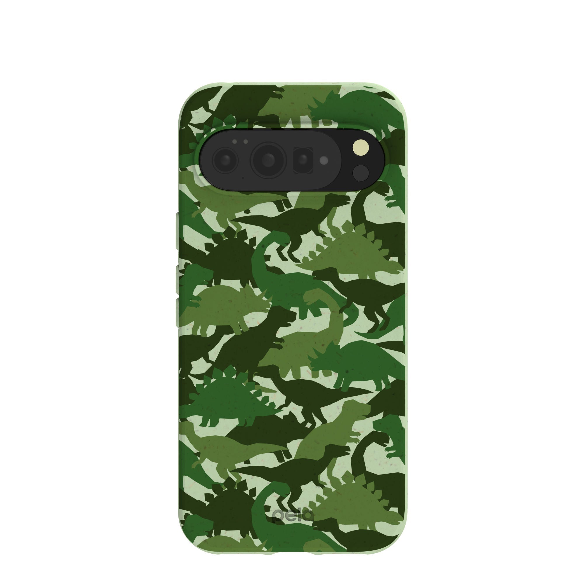 Sage Green Dino Camo Google Pixel 10 Pro XL Case Refurbished - Pela Case refurbished available on Cerqular