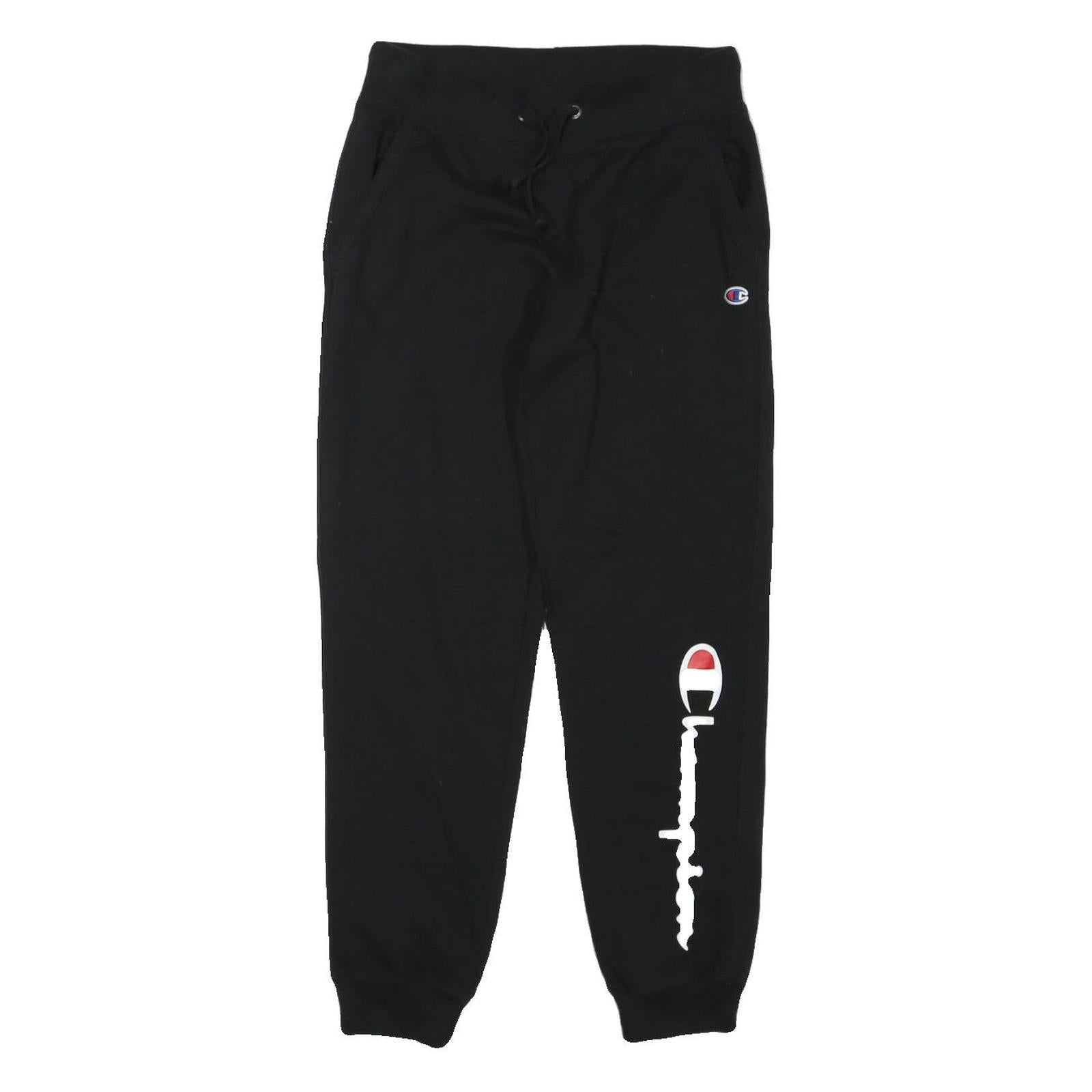 CHAMPION Mens Joggers Black M W30 L29 Cotton Blend Regular Tapered Jogging Refurbished - N/A refurbished available on Cerqular